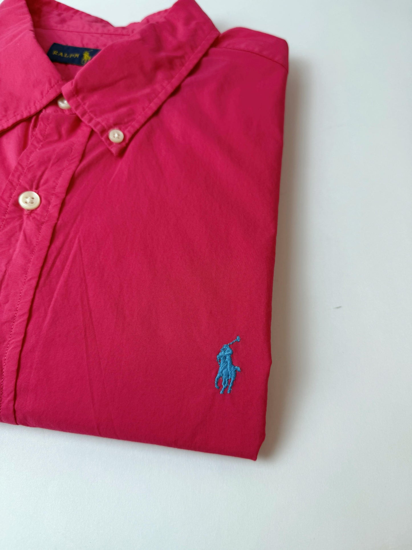 Camisa Polo R.L hombre Algodón Fuscia