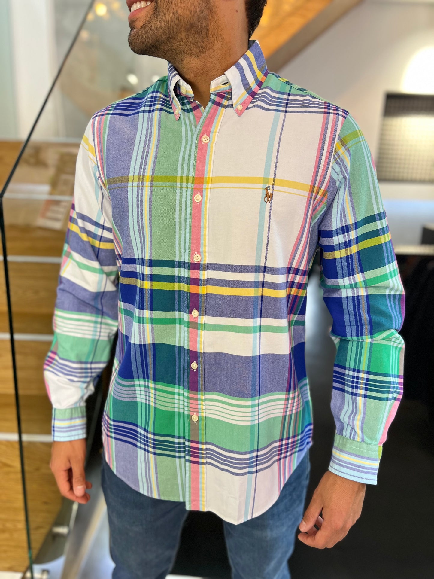 Camisa Polo R.L hombre Oxford