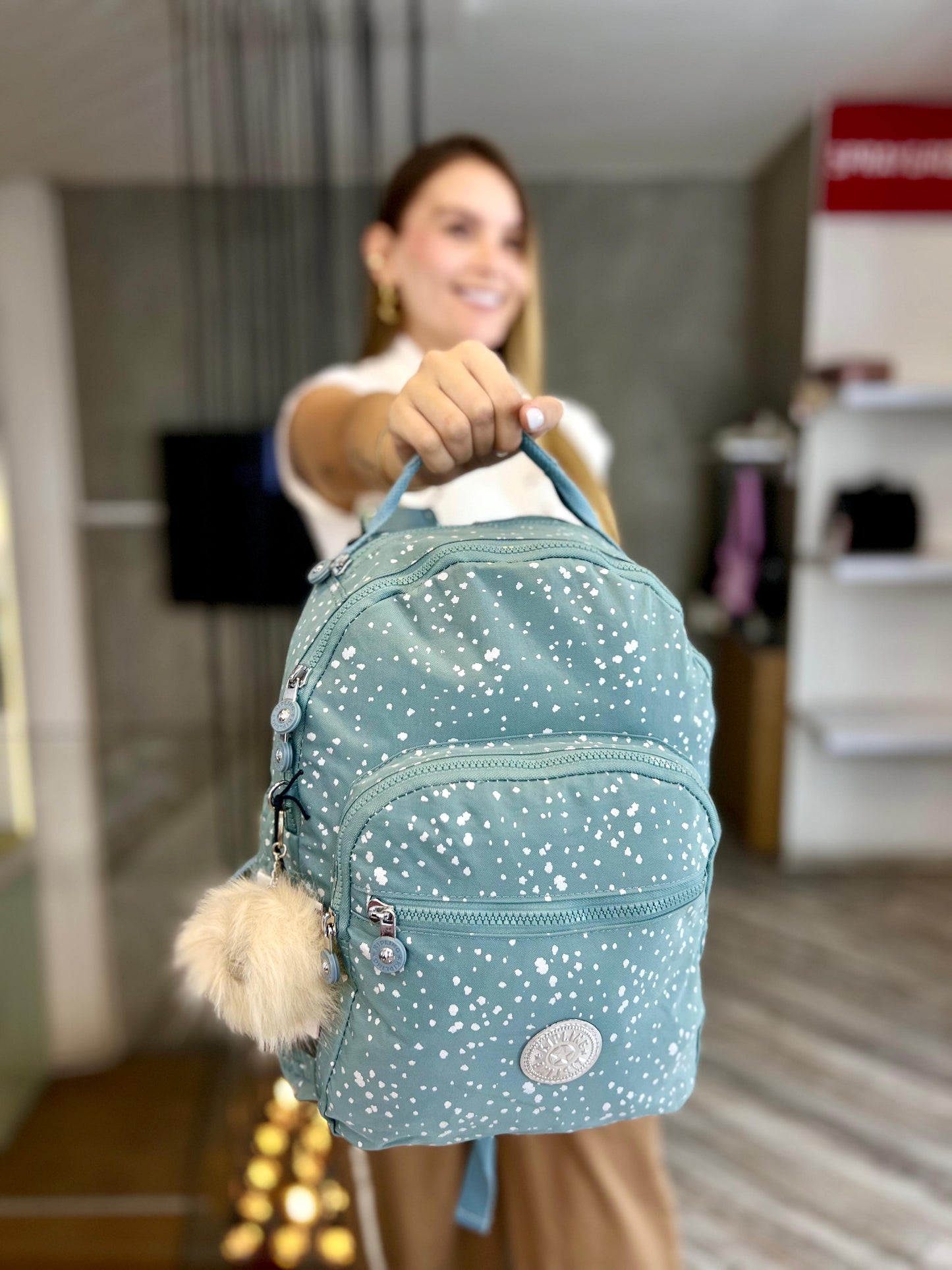 Morral talla M Celeste Estampado