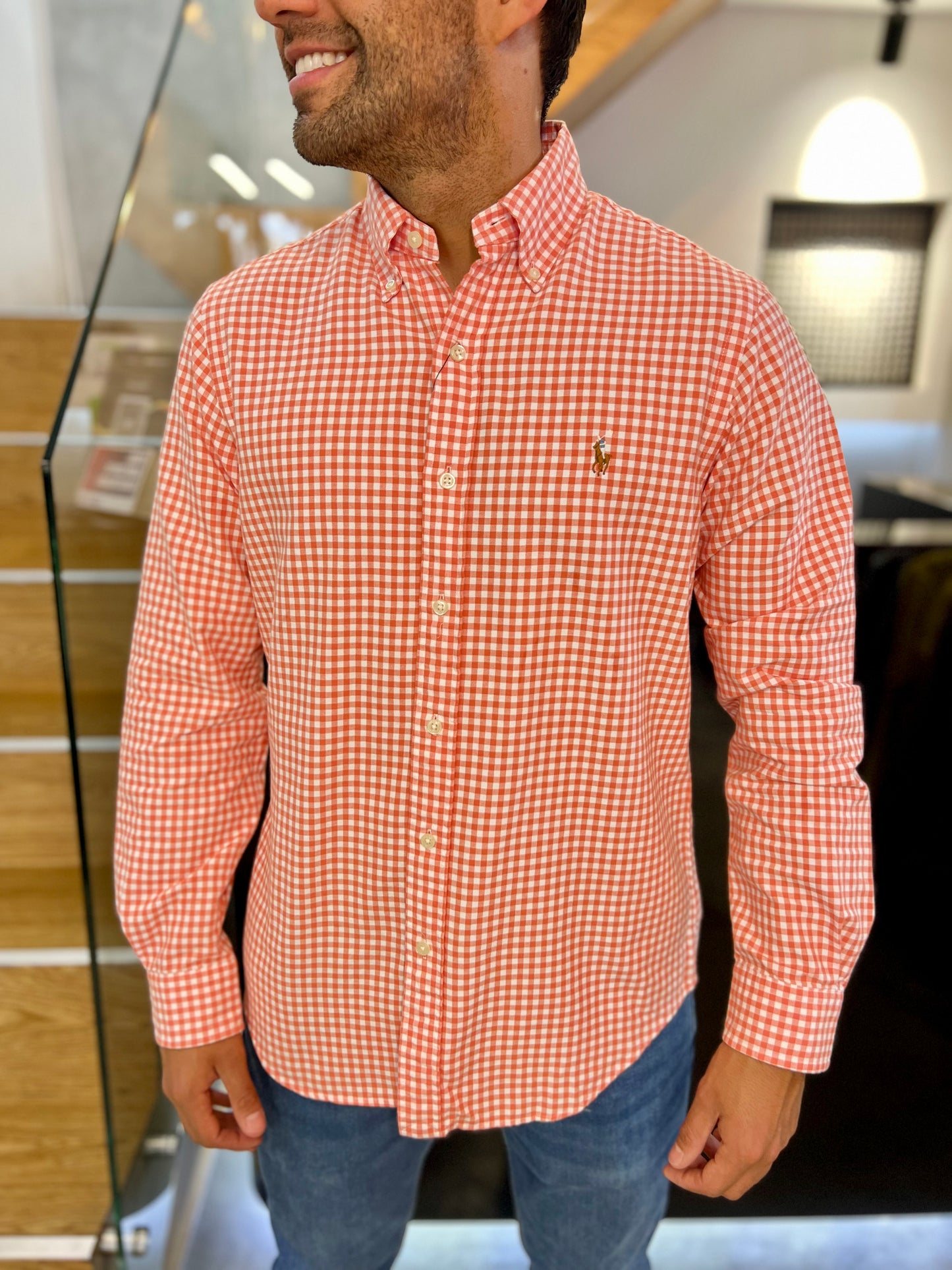Camisa Polo R.L hombre Oxford