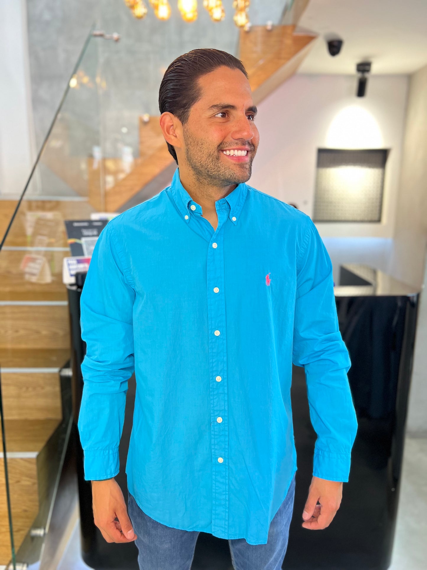 Camisa Polo R.L hombre Algodón