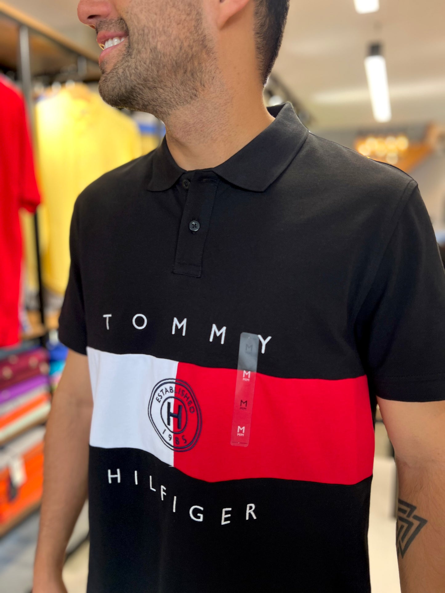 Polo Tommy Hilfiger Hombre Negro