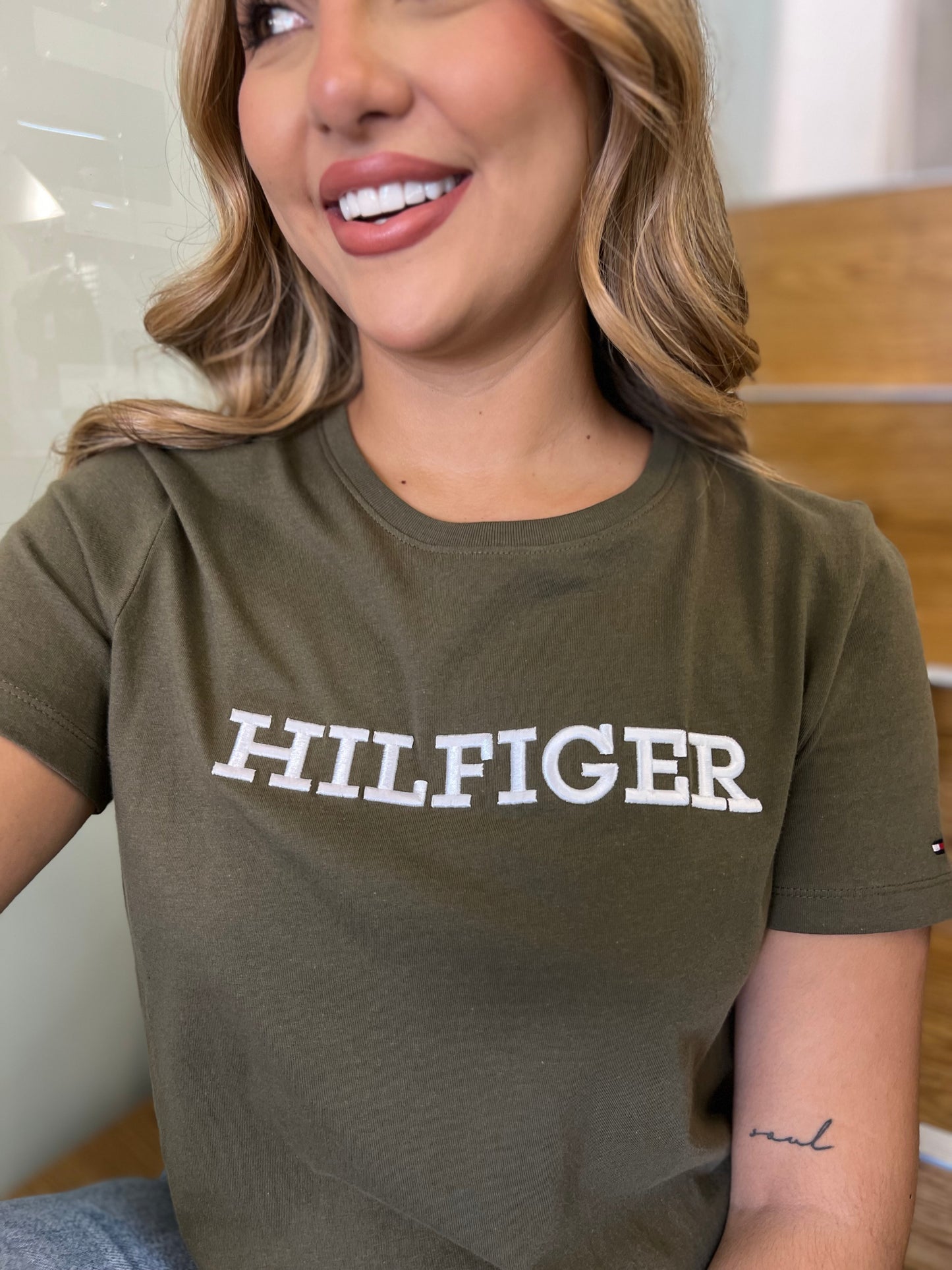 Camiseta Tommy Hilfiger Mujer Verde