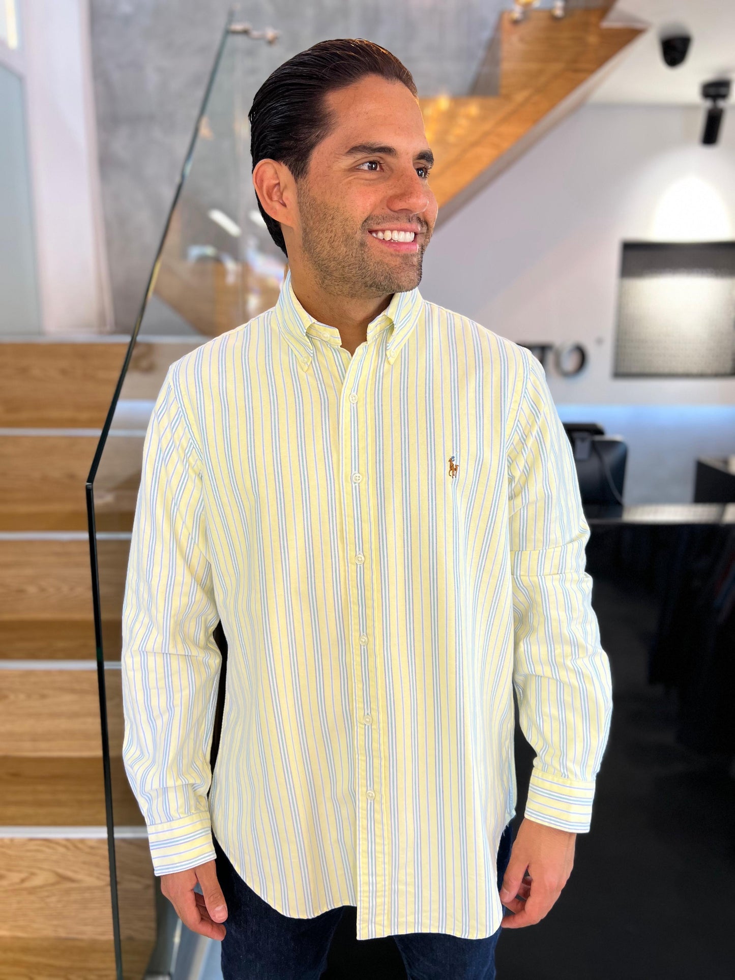 Camisa Polo R.L hombre Oxford