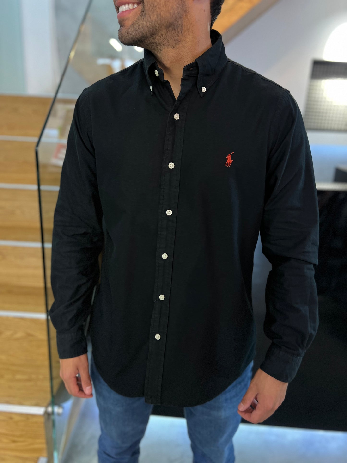 Camisa Polo R.L hombre Oxford