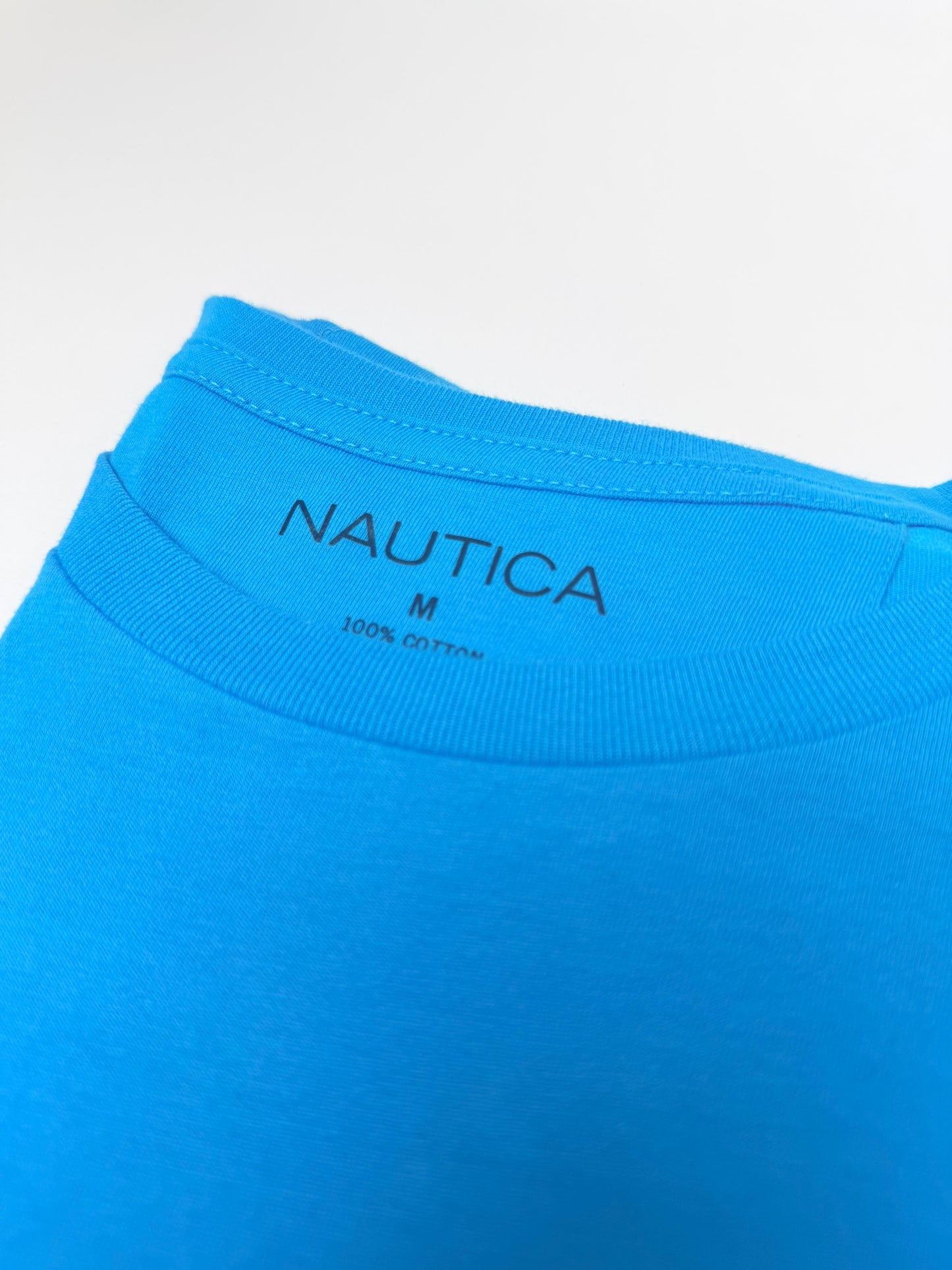Camiseta Náutica hombre Algodón Celeste
