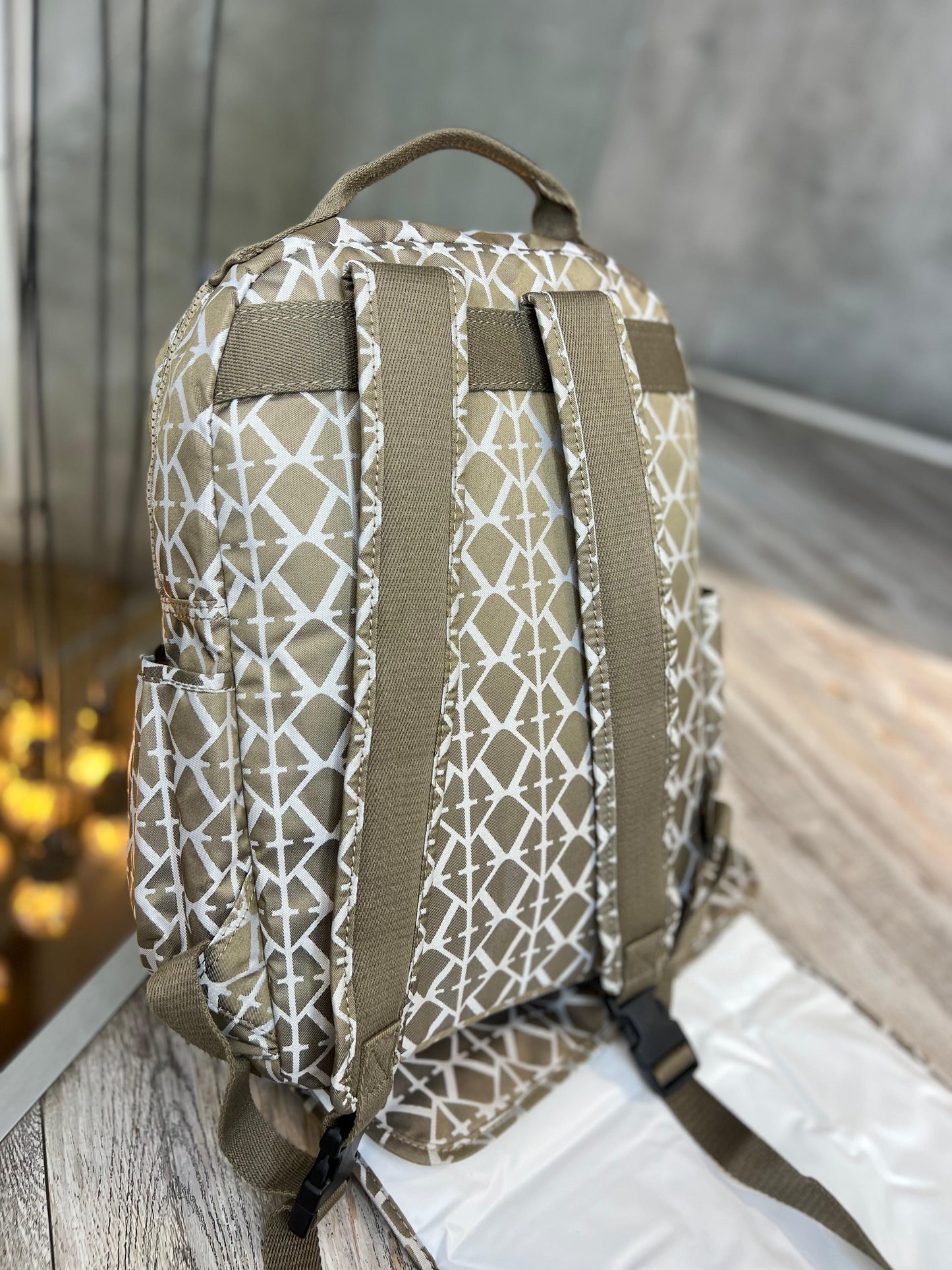 Pañalera Morral Dorada Estampada