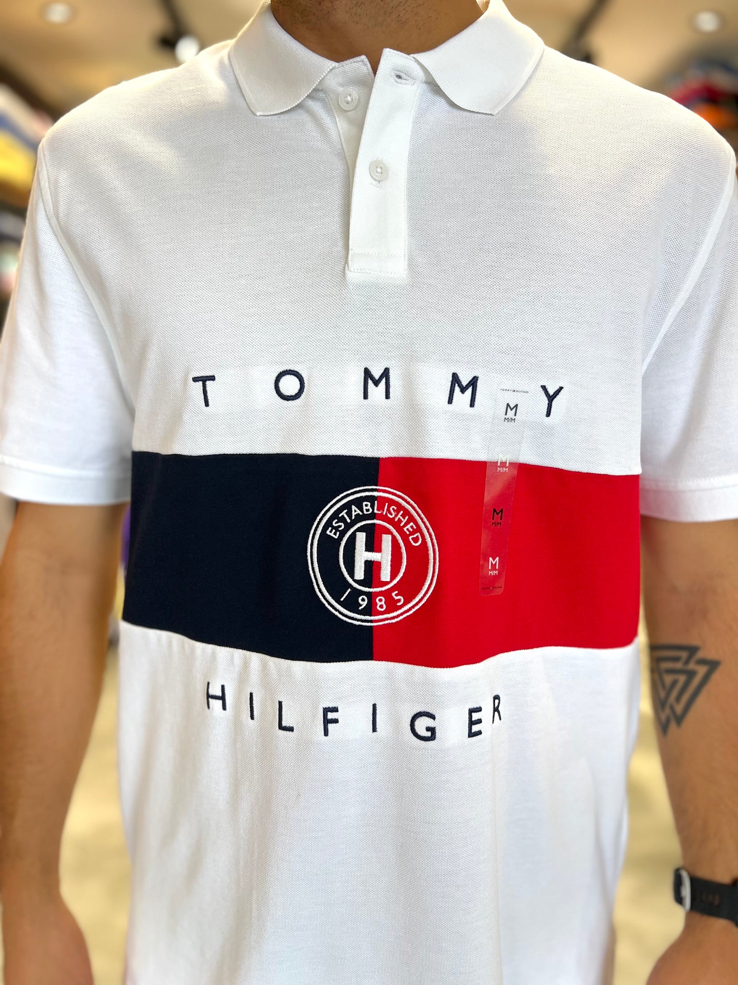 Polo Tommy Hilfiger Hombre Blanco