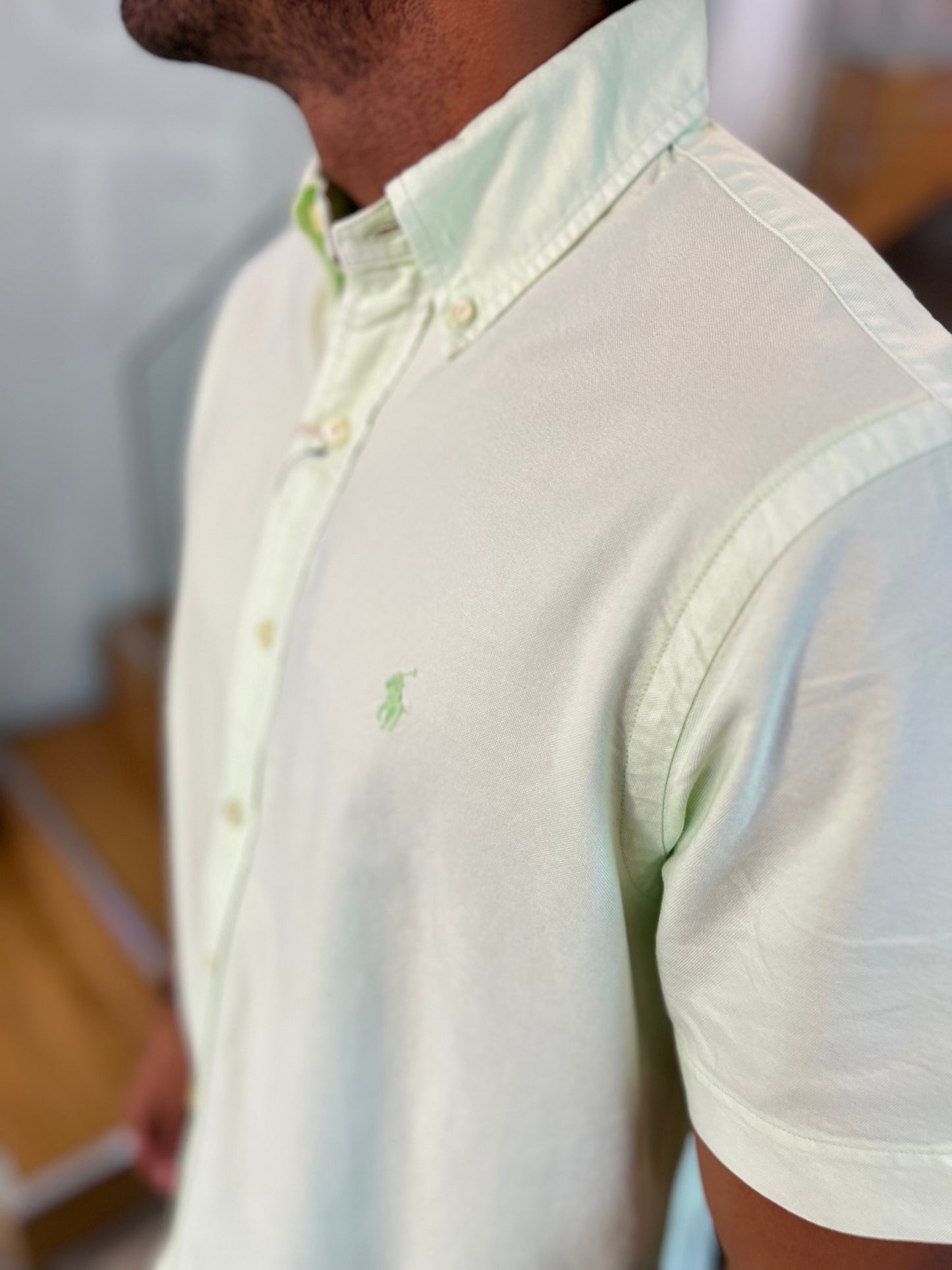 Camisa Polo R.L hombre Manga Corta Oxford