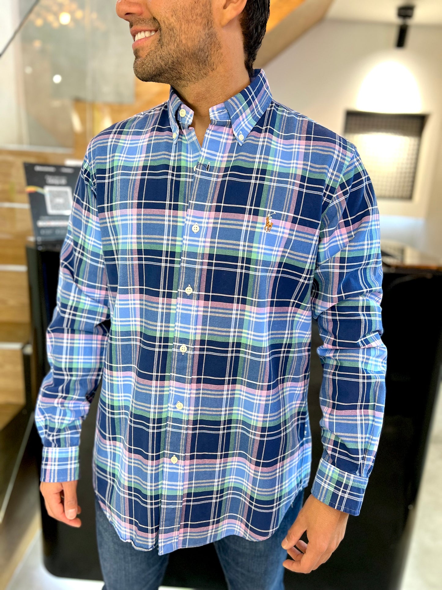 Camisa Polo R.L hombre Oxford