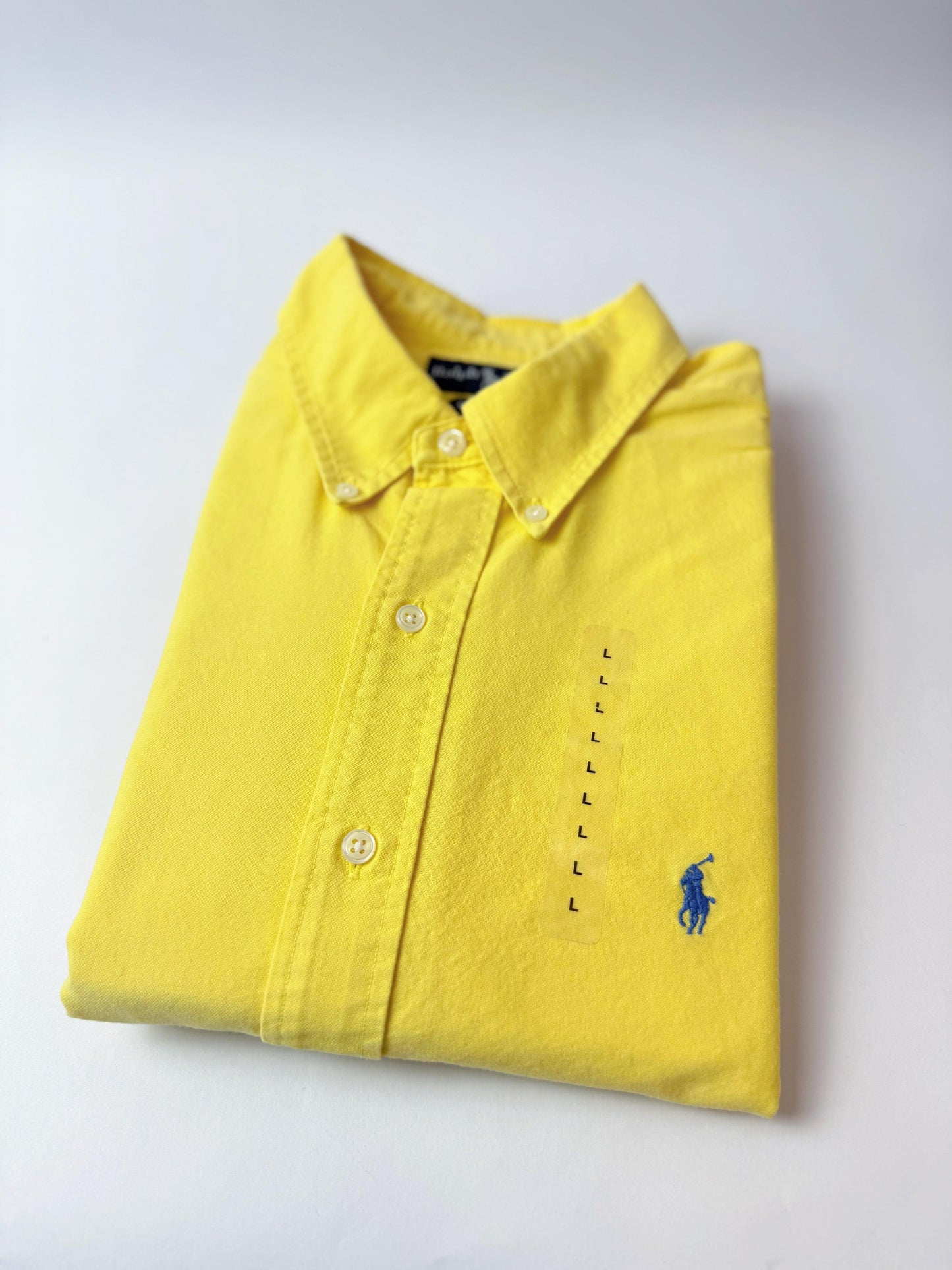 Camisa Polo R.L hombre Oxford Amarilla