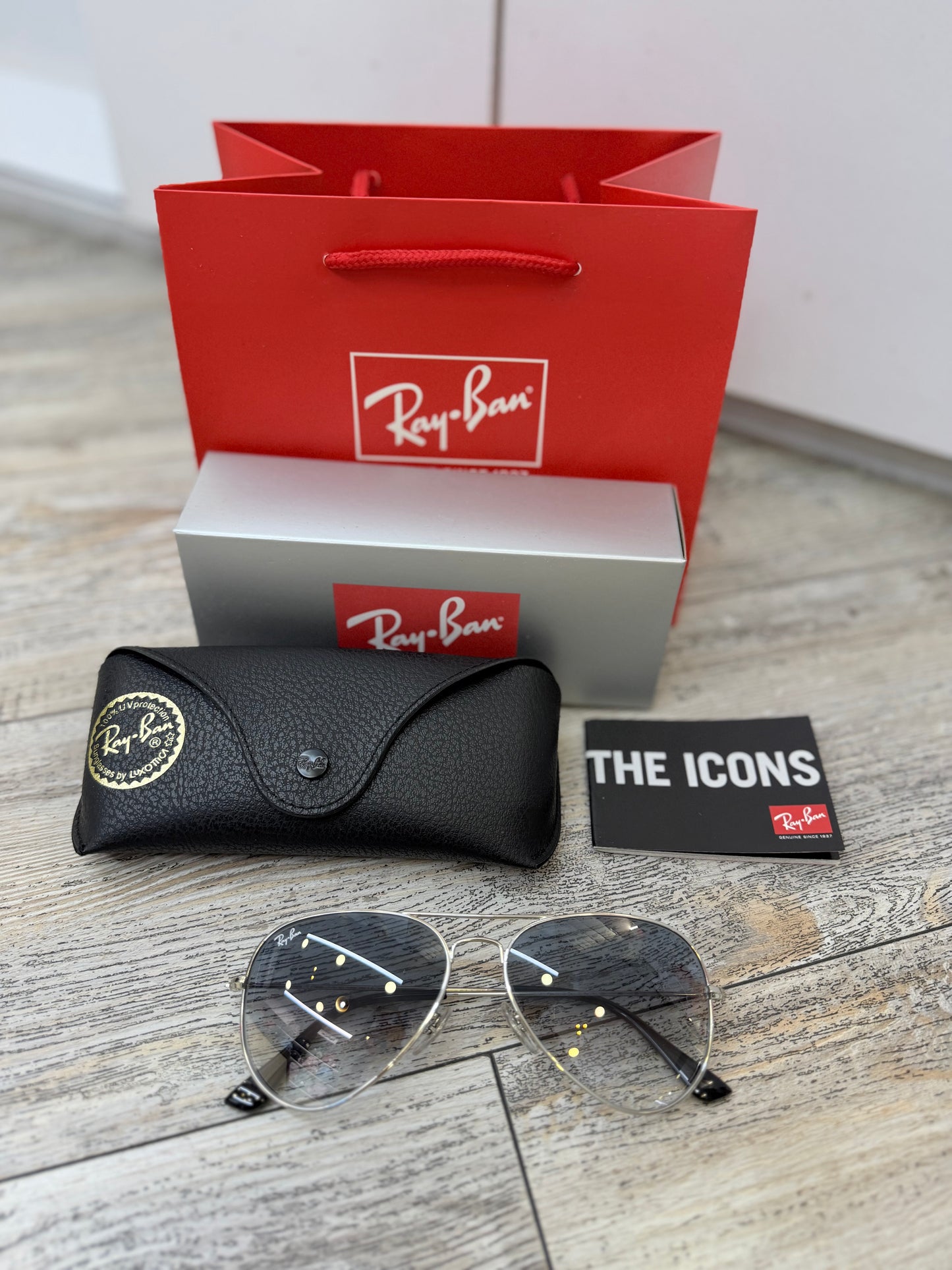 Gafas De Sol Marco Plateado Lente Degrade