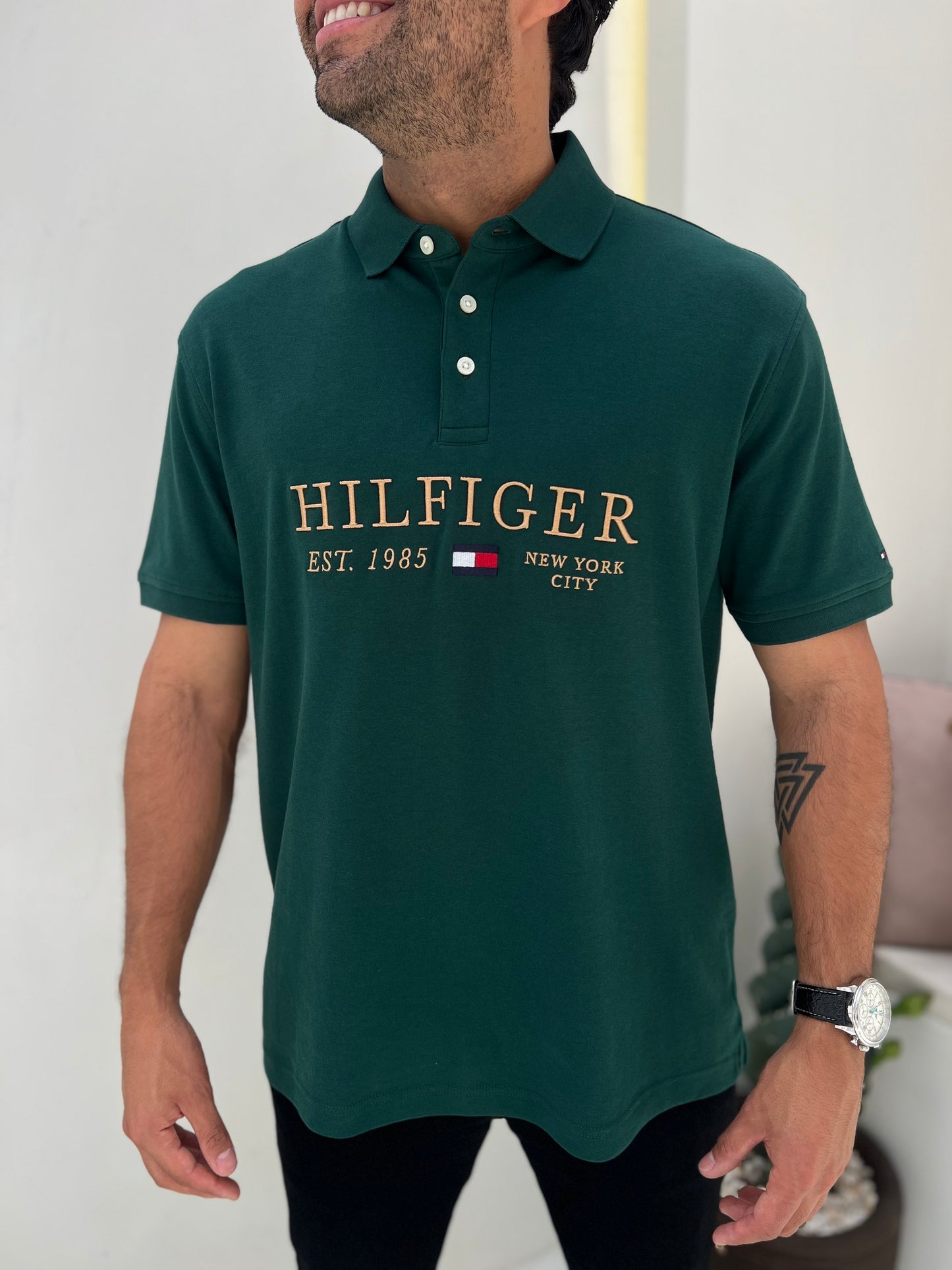 Polo Tommy Hilfiger Hombre Verde N.C