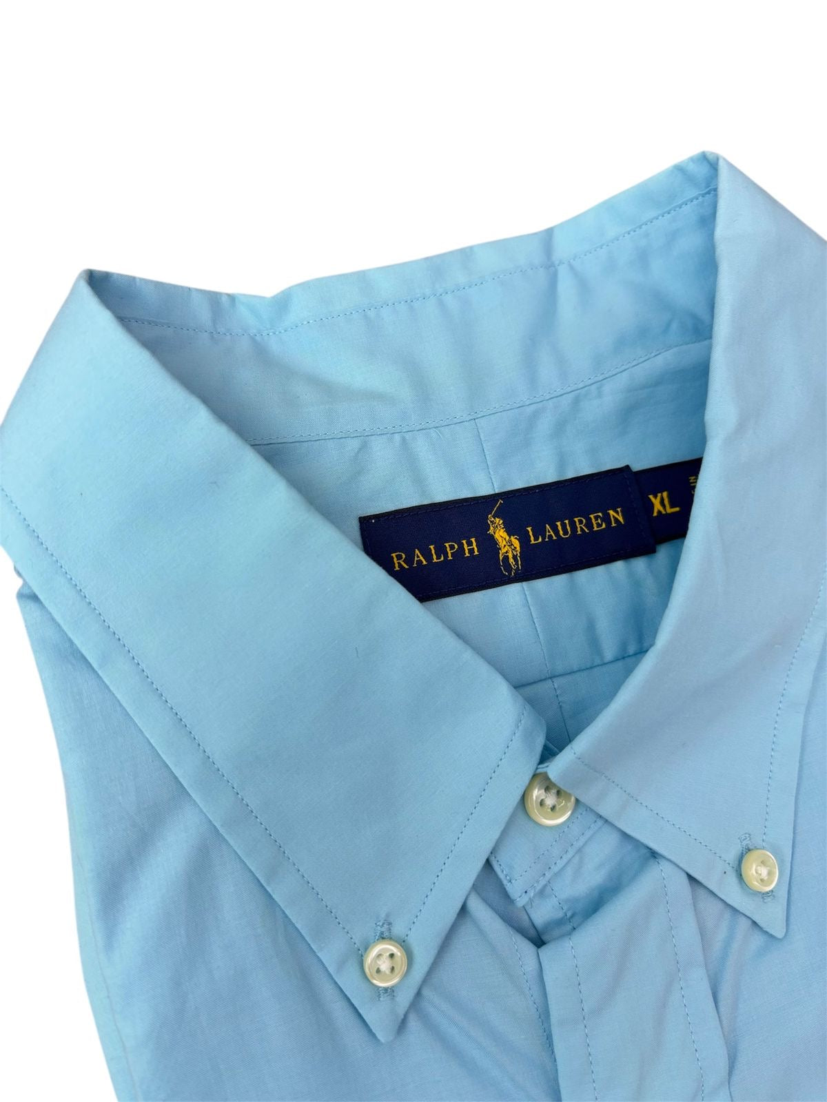 Camisa Polo R.L hombre Algodón Celeste