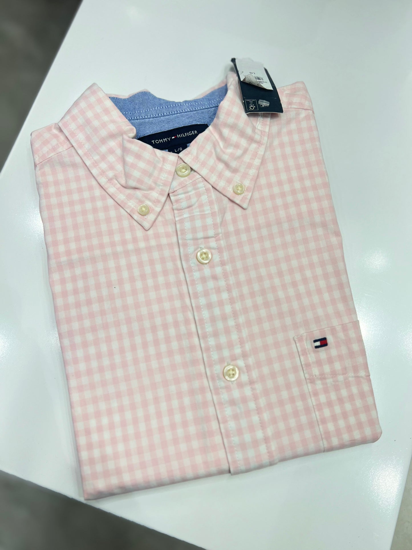 Camisa Tommy Hilfiger Rosa Cuadros