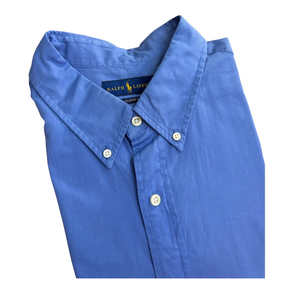 Camisa Polo R.L hombre Algodón Azul Caballo Azul