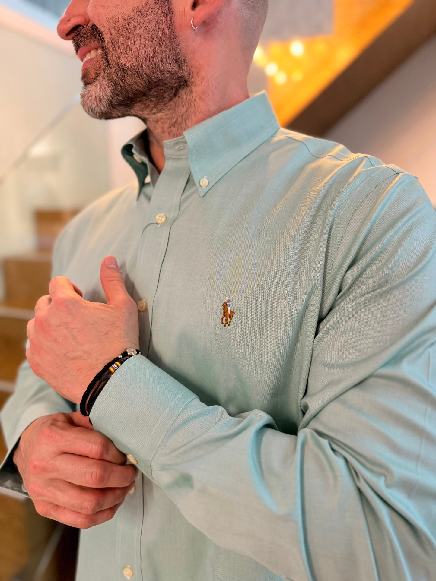 Camisa Polo R.L hombre Algodón Verde Caballo Multicolor