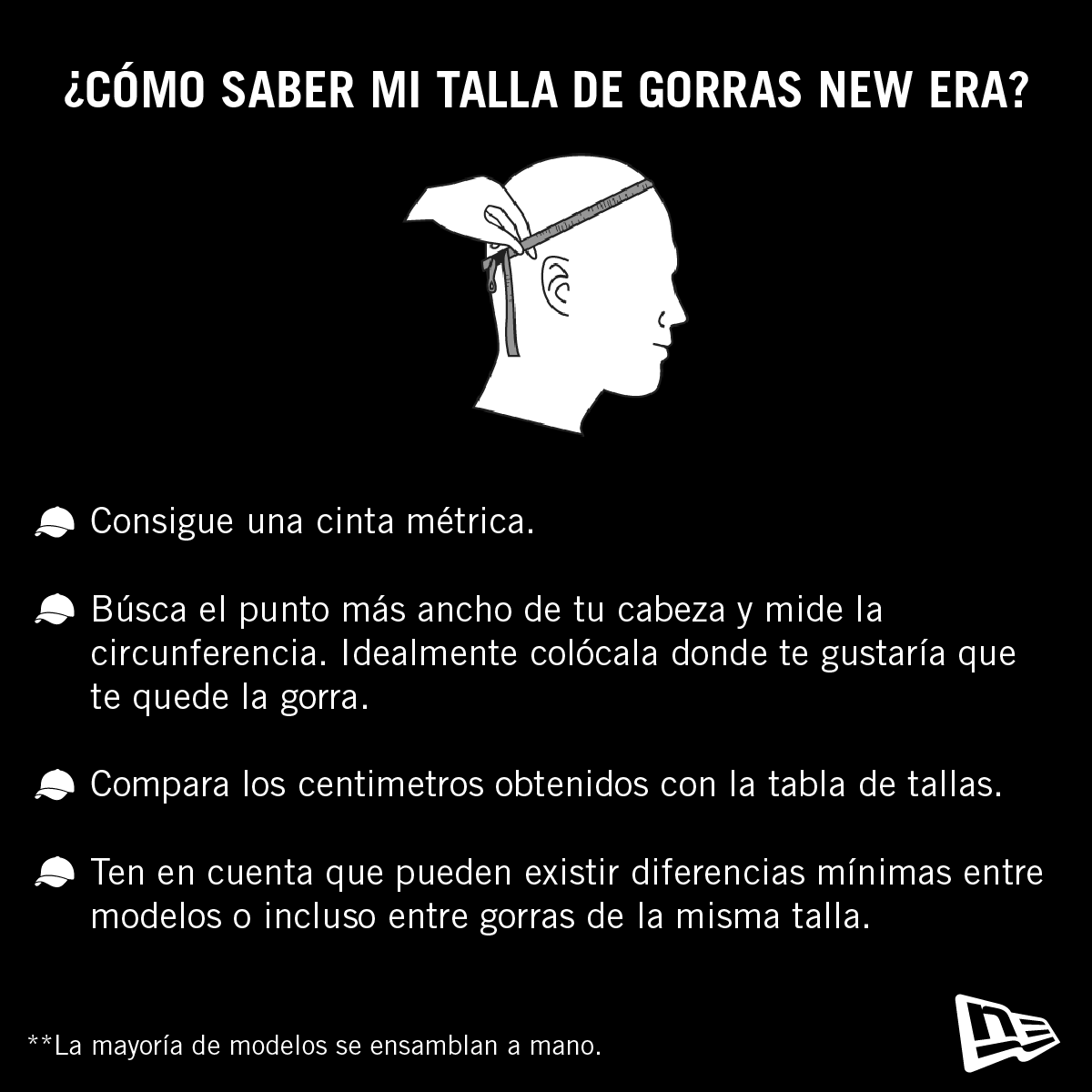Gorra New Era 3930 Cerrada Negra Talla M/L