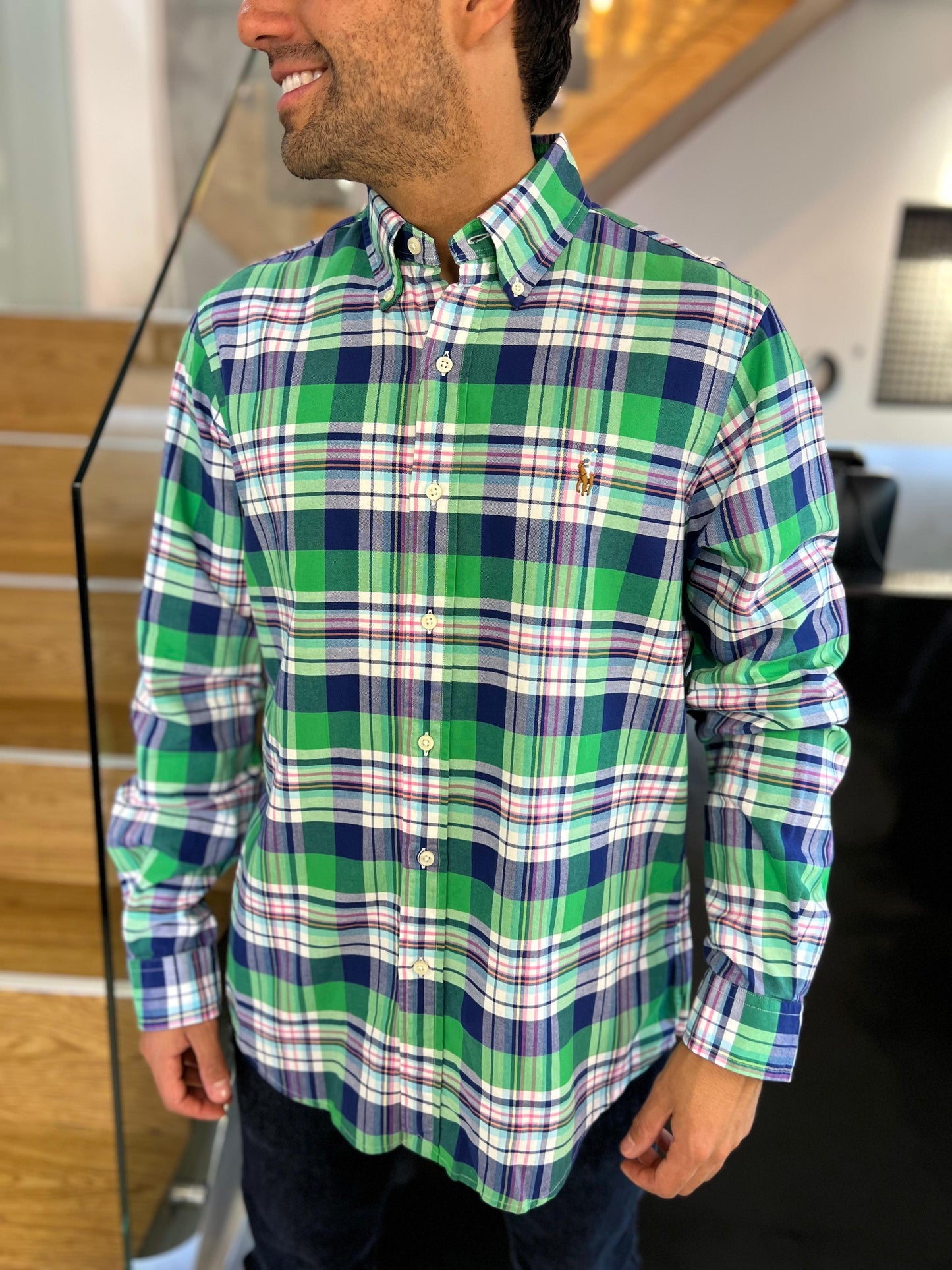 Camisa Polo R.L hombre Oxford