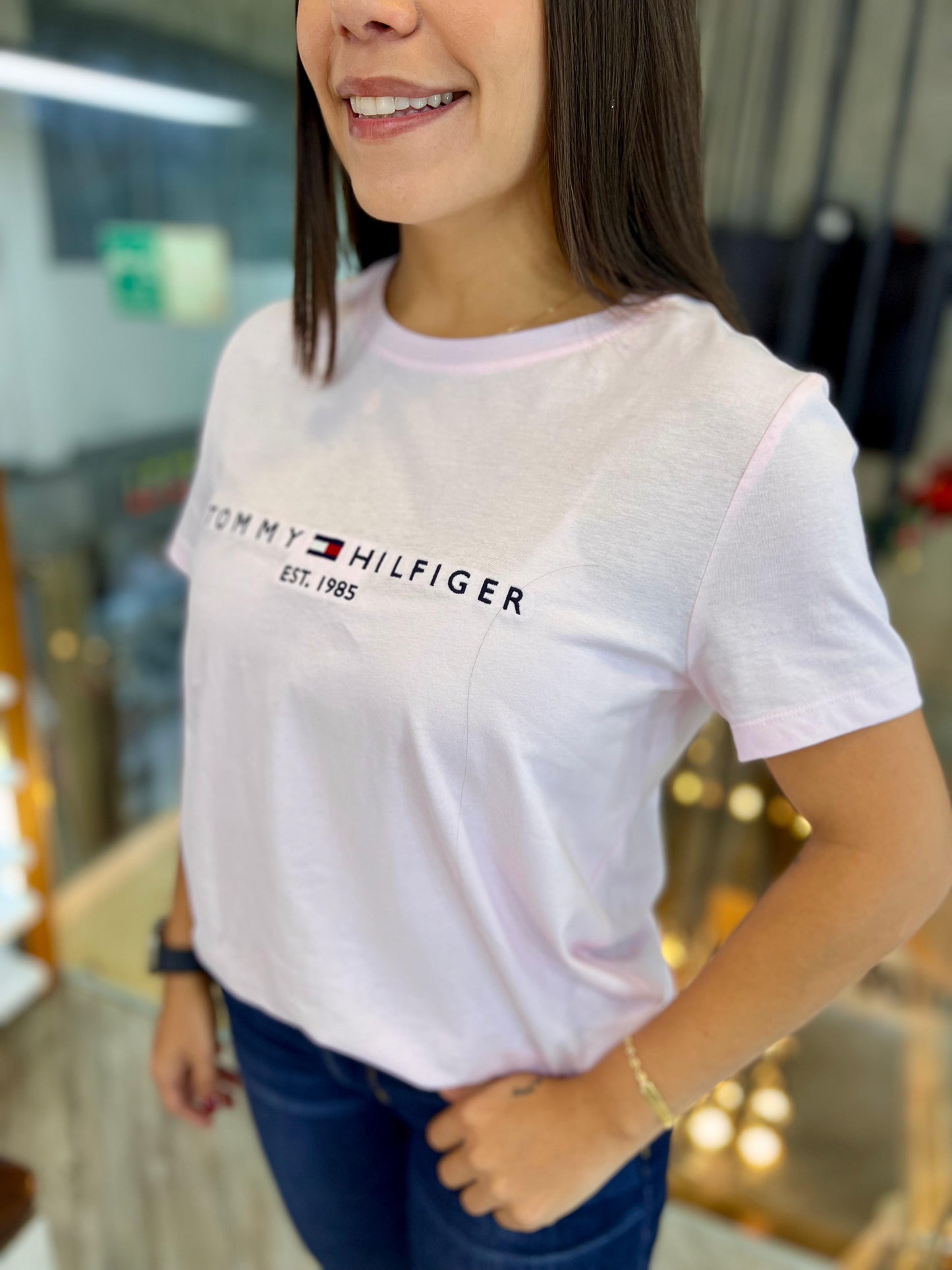 Camiseta Tommy Hilfiger Mujer Rosada