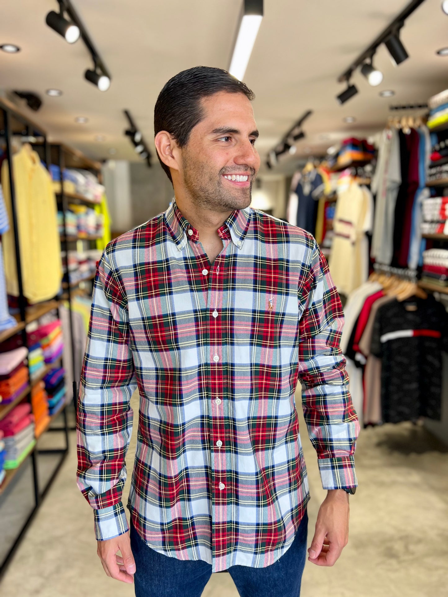 Camisa Polo R.L hombre Oxford