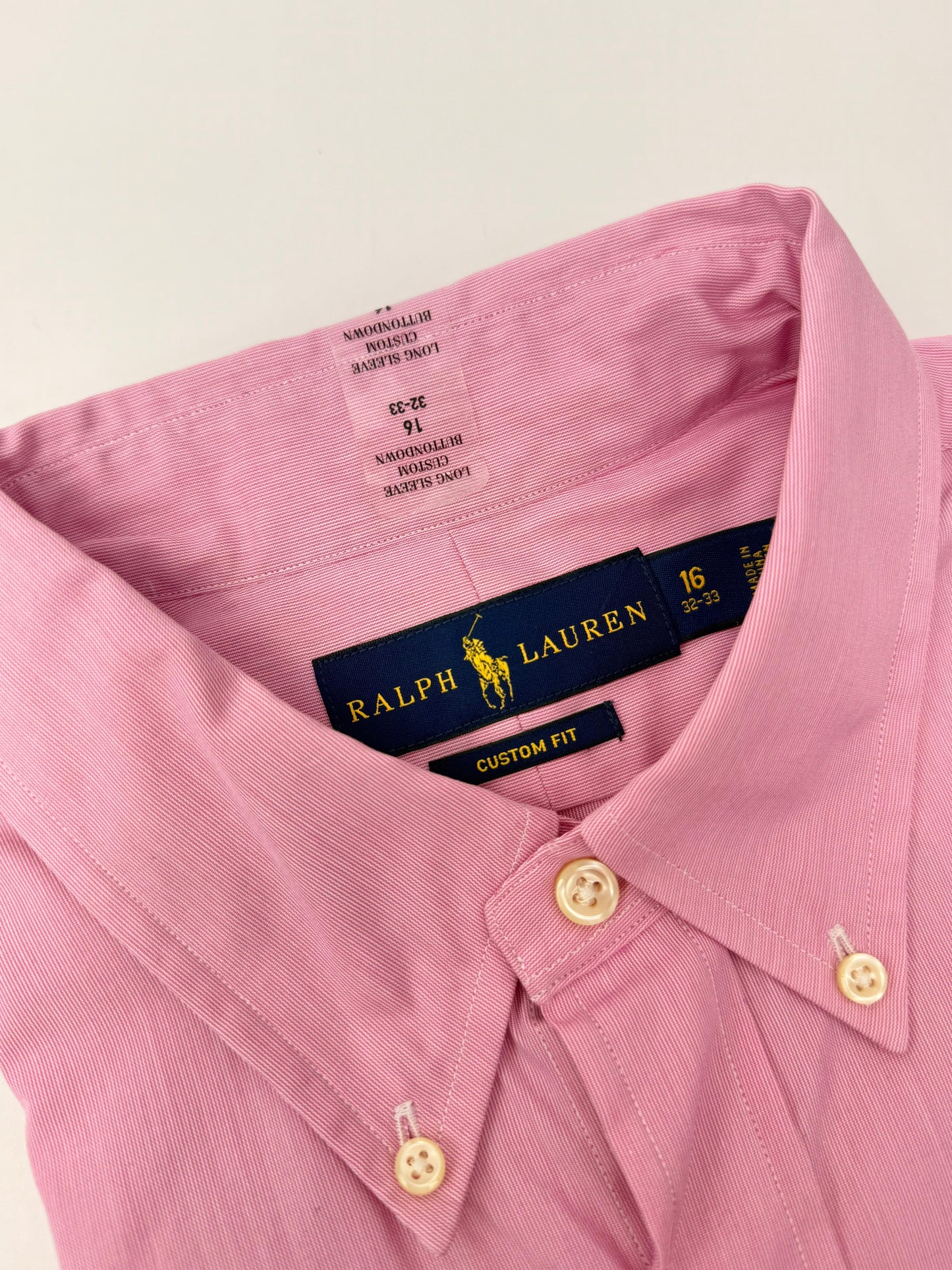Camisa Polo R.L hombre Algodón Custom Fit Rosada