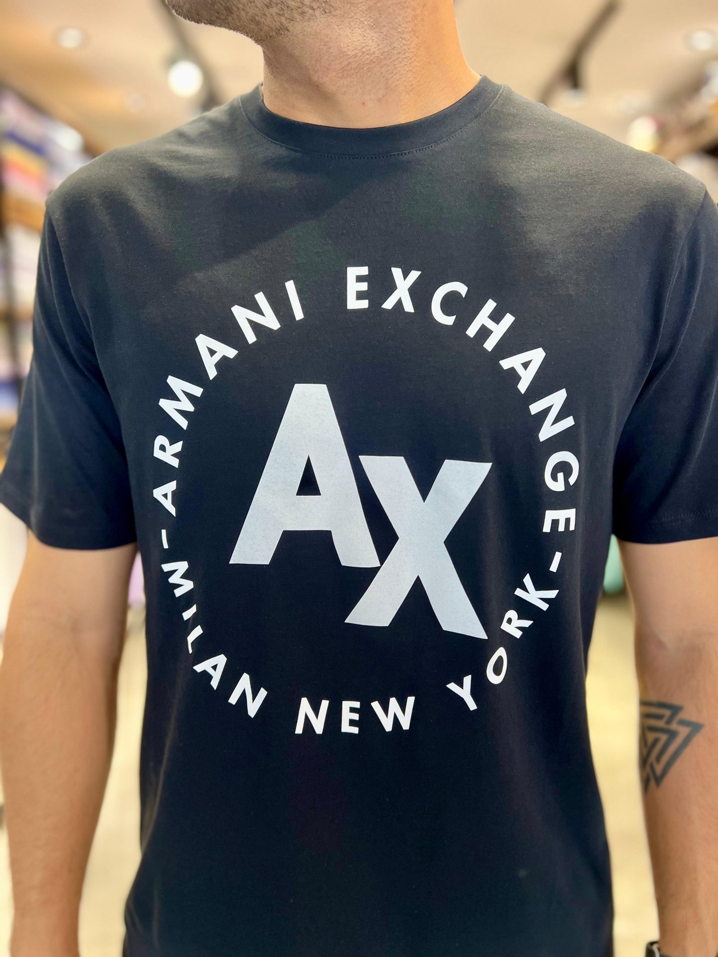 Camiseta Armani Hombre Negro