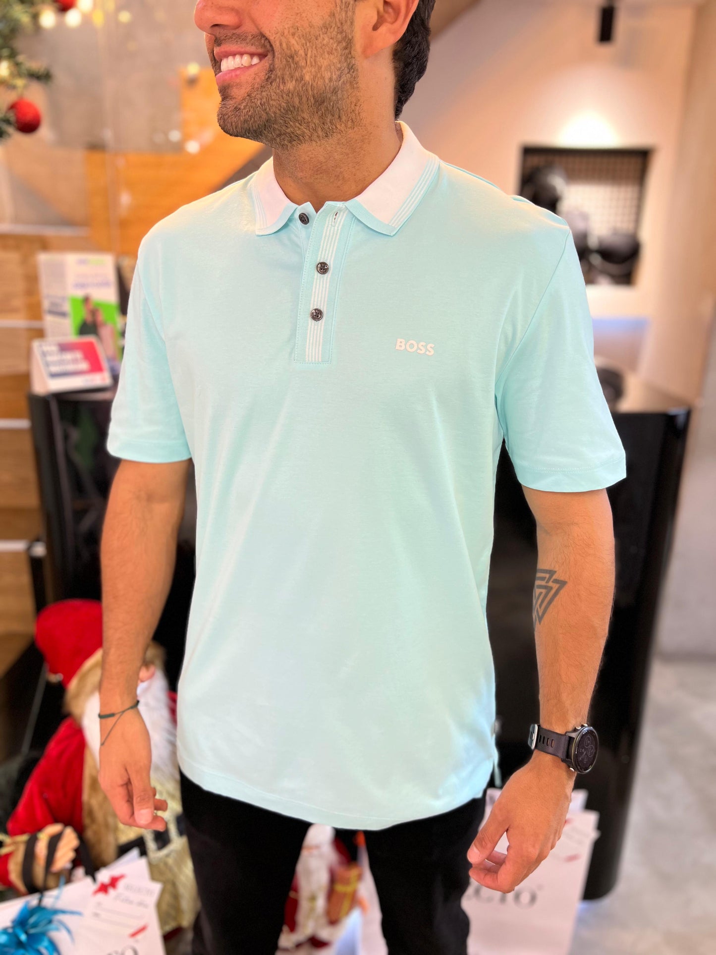 Polo Hugo Boss Celeste