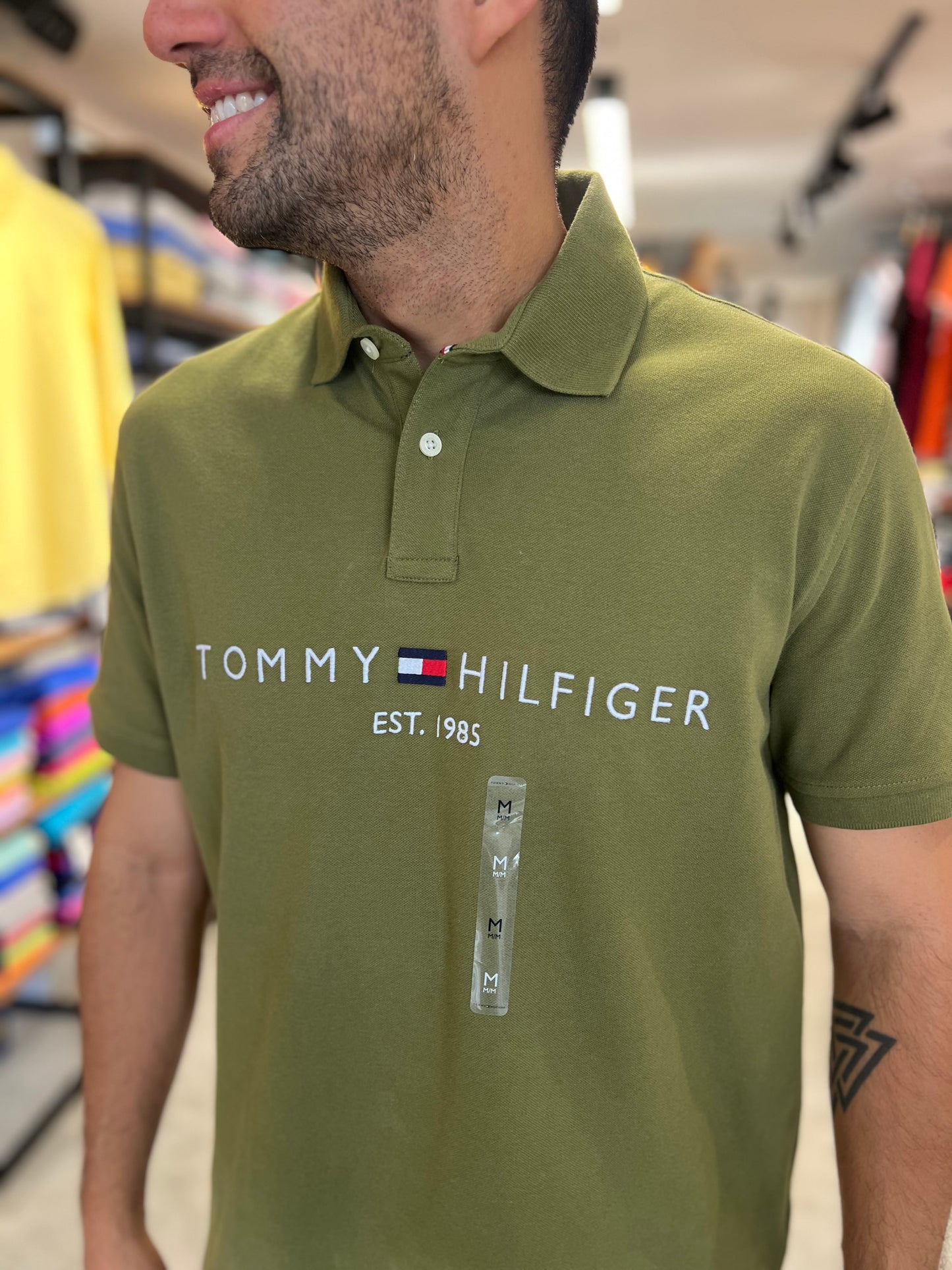 Polo Tommy Hilfiger Hombre Verde