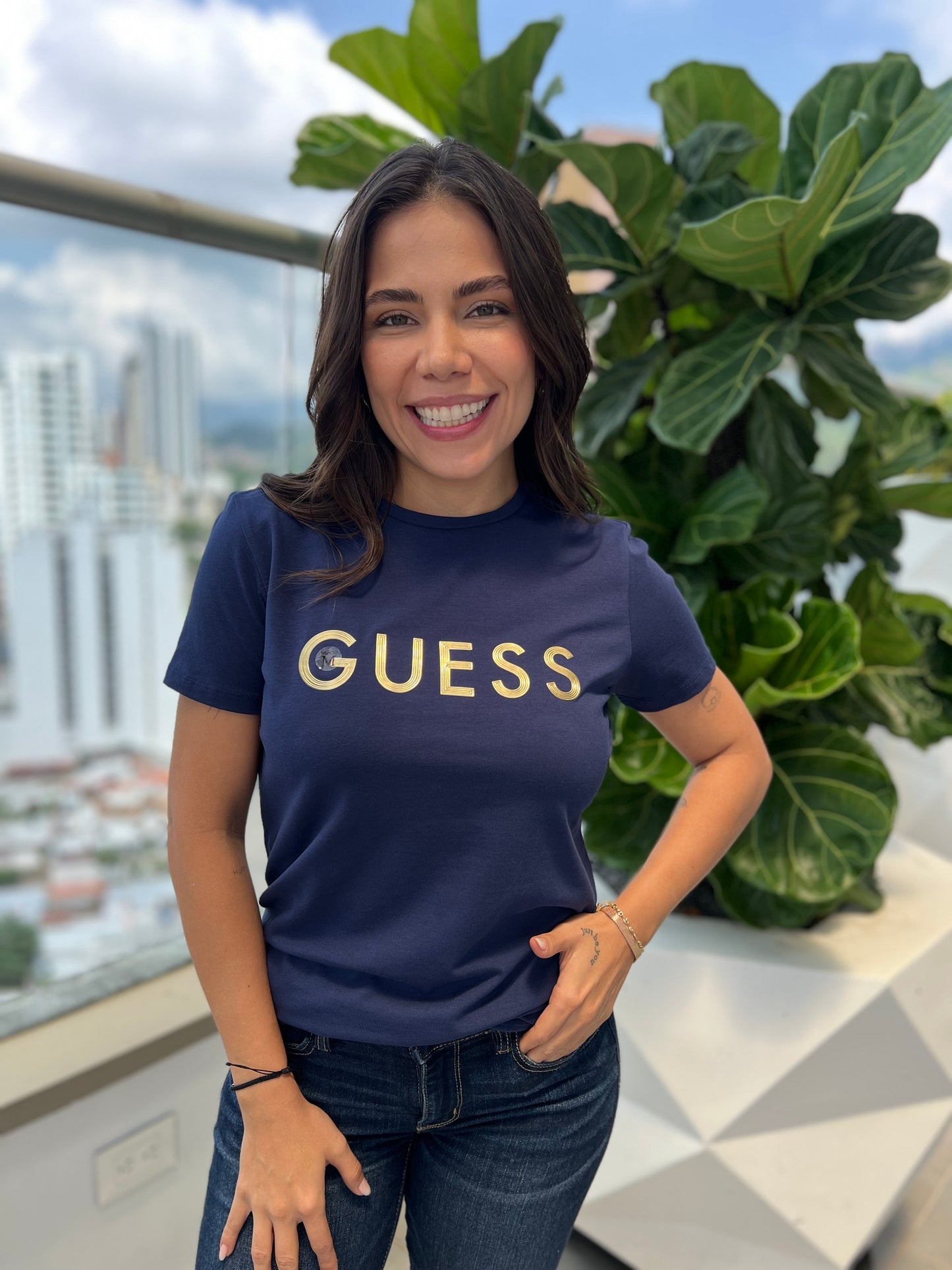 Camiseta Guess Mujer Azul