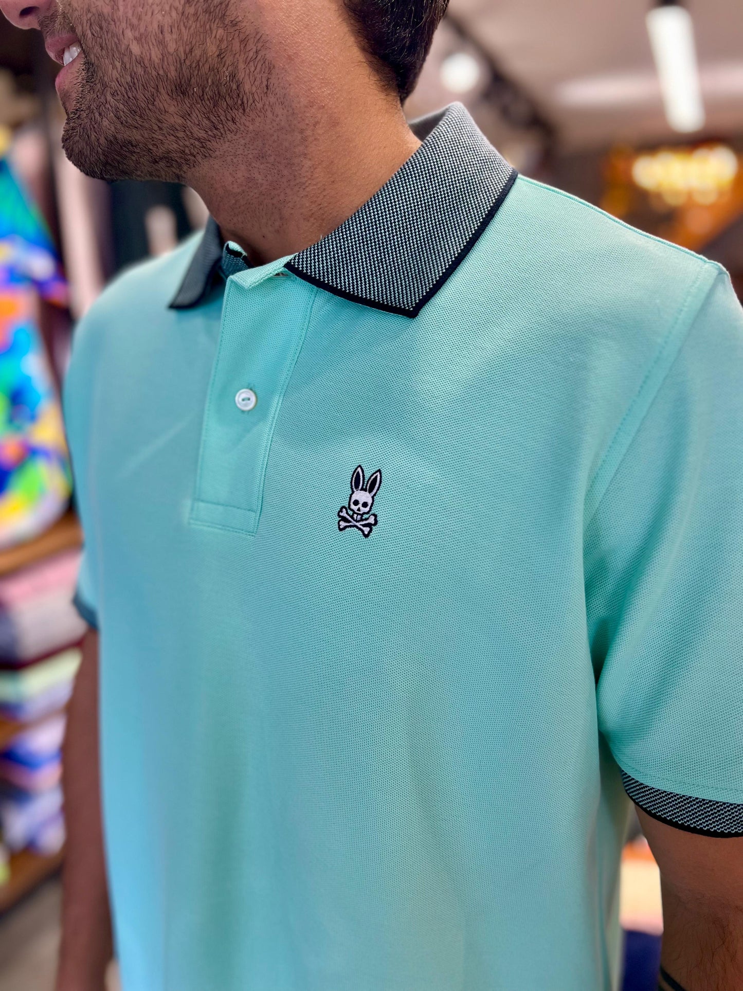 Polo Psycho Bunny Aguamarina