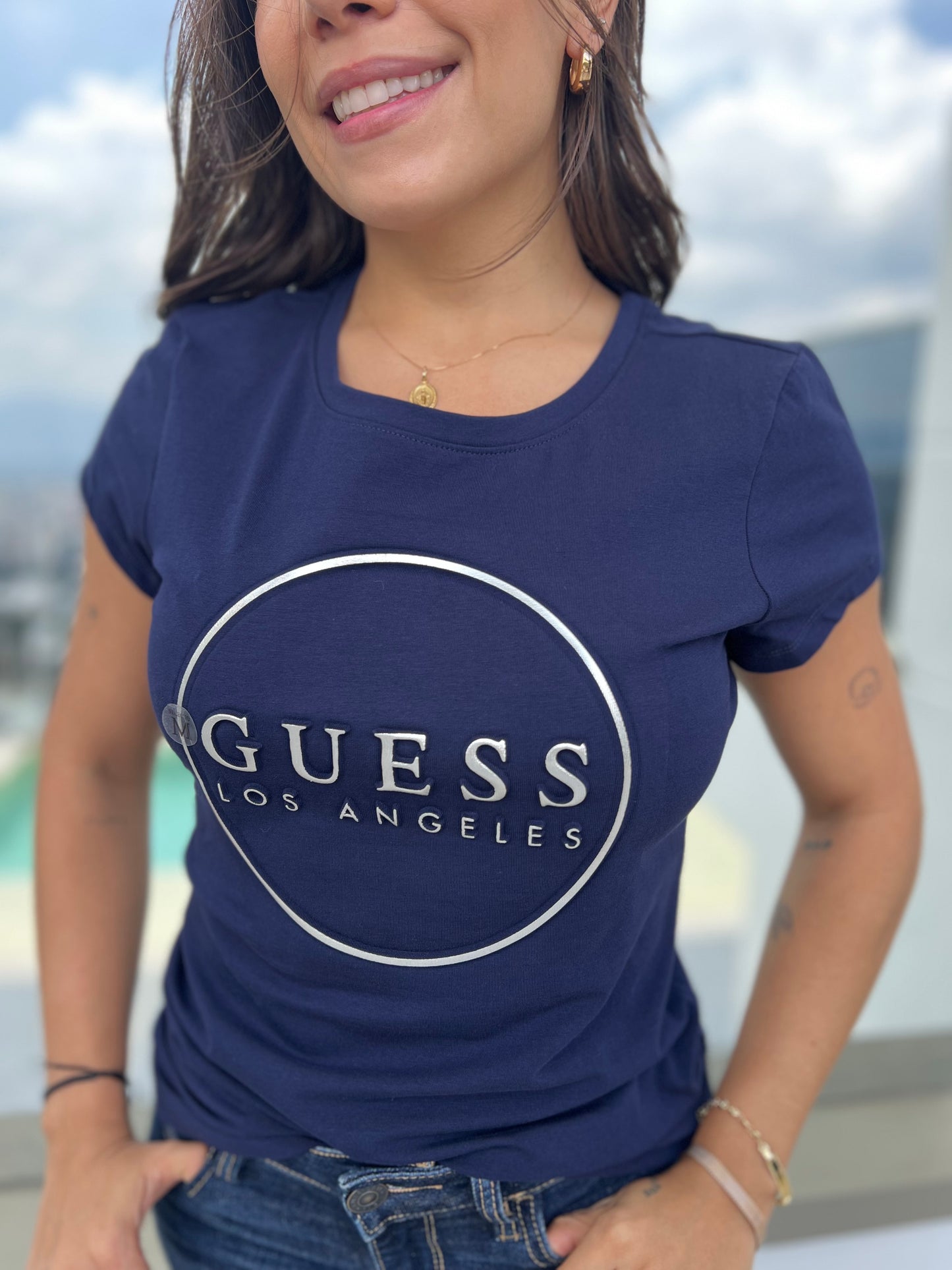 Camiseta Guess Mujer Azul