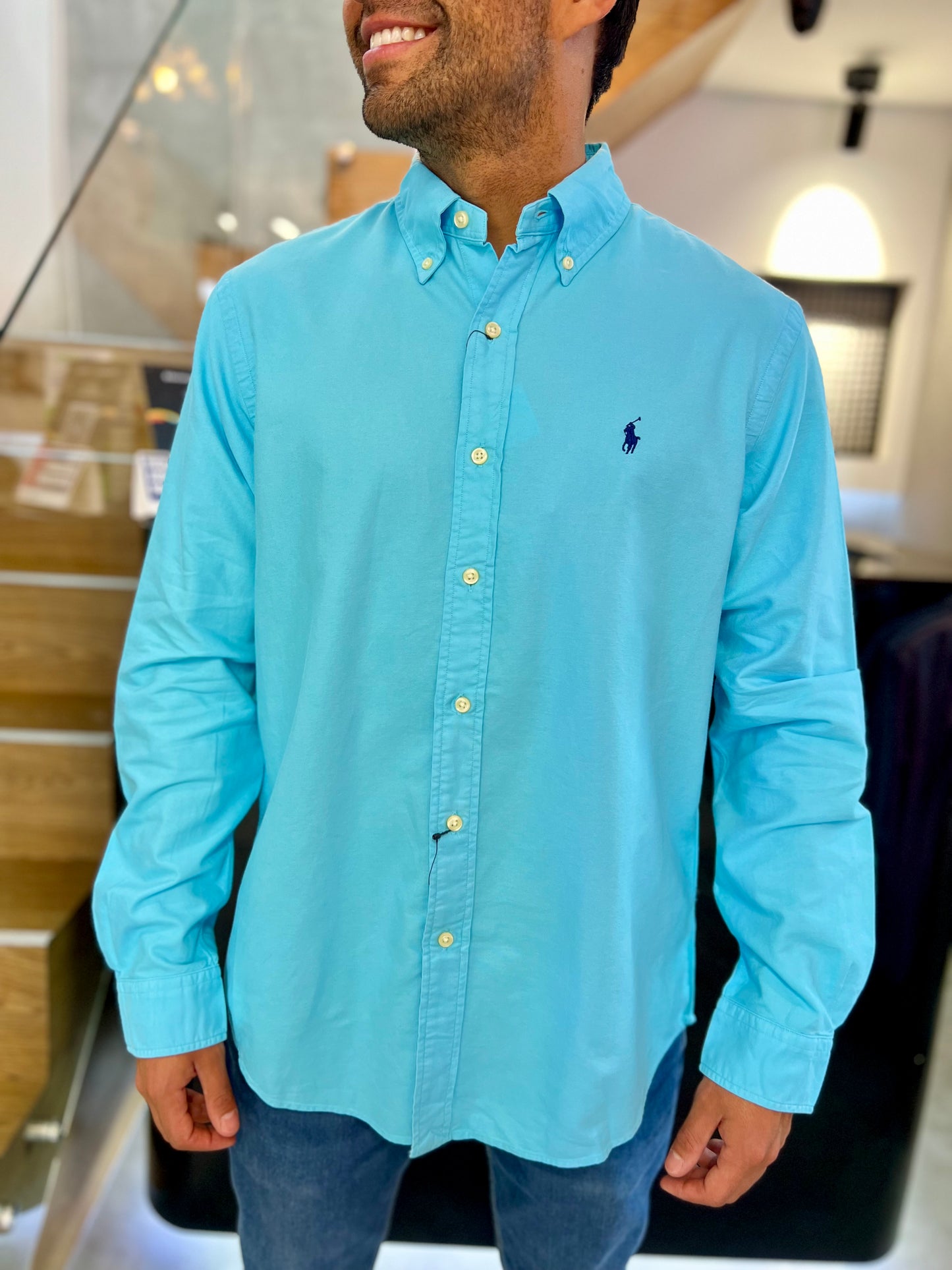 Camisa Polo R.L hombre Oxford