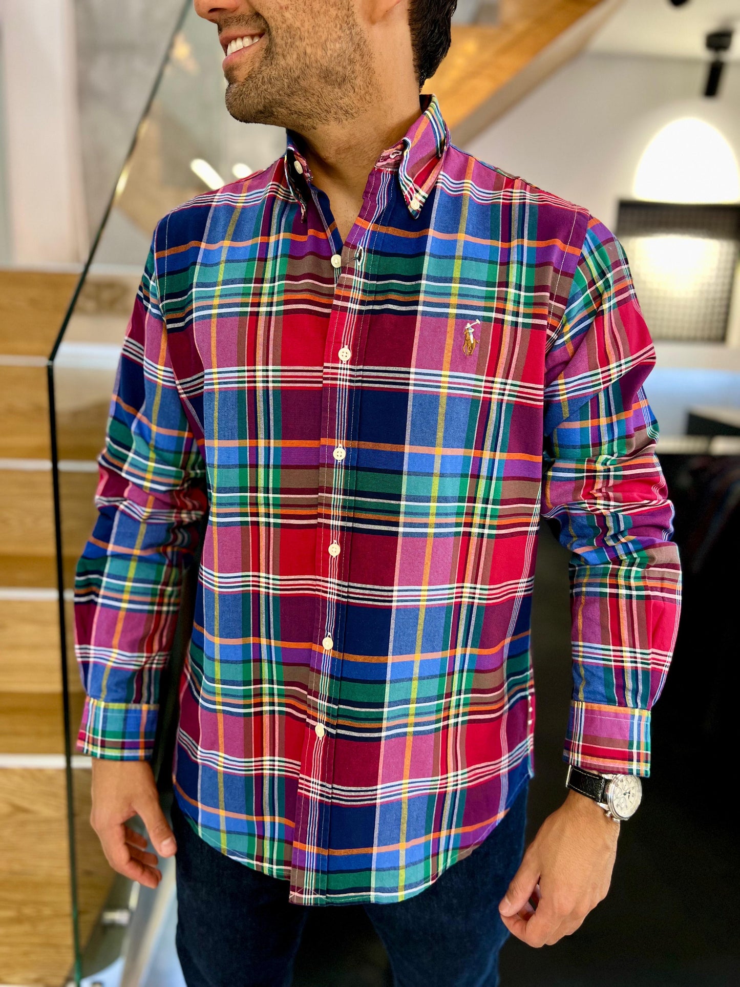 Camisa Polo R.L hombre Oxford