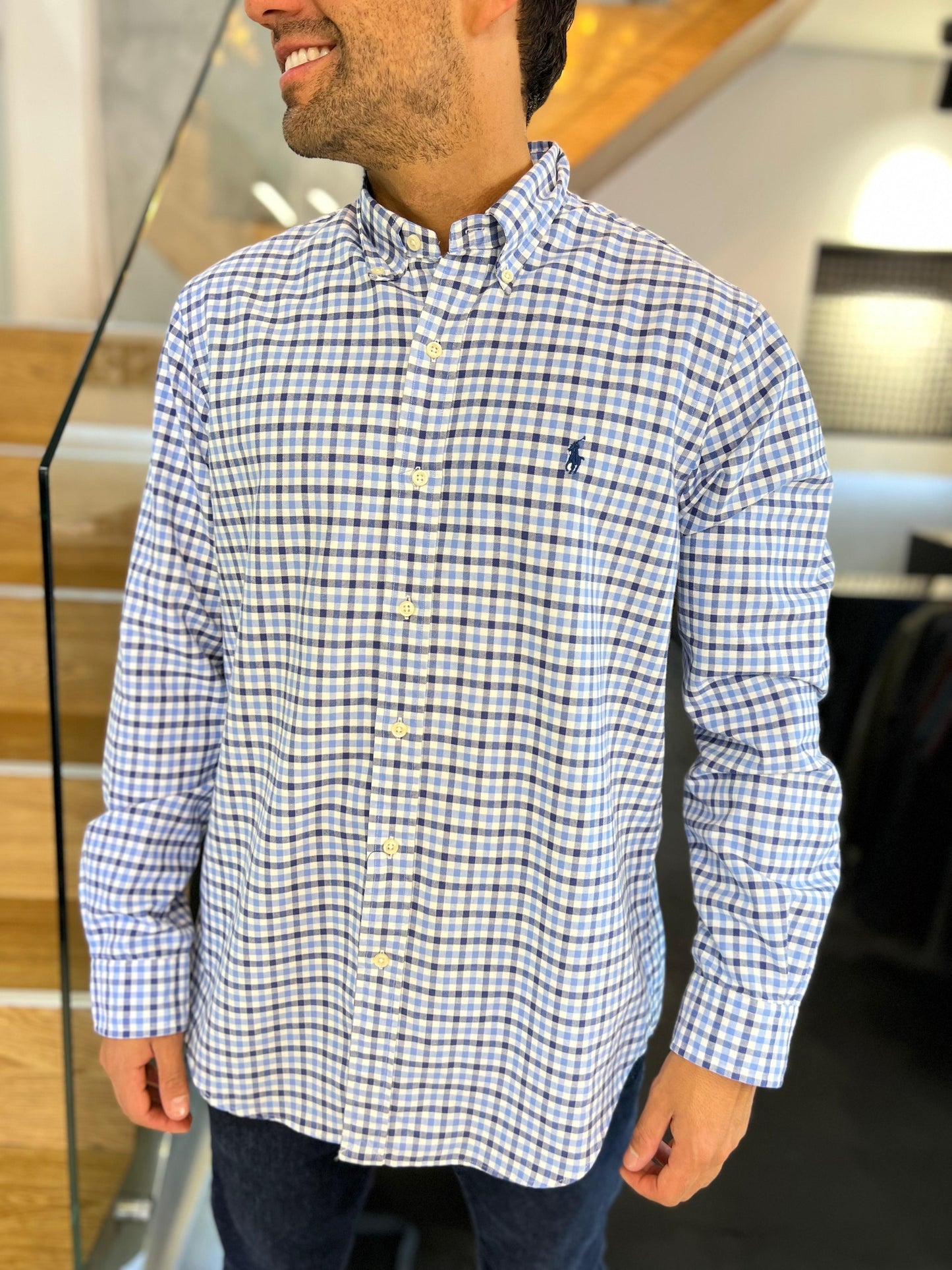 Camisa Polo R.L hombre Oxford