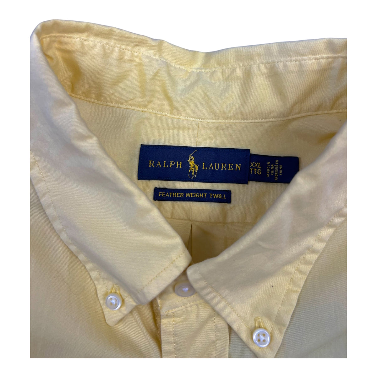 Camisa Polo R.L hombre Algodón Amarilla Caballo Azul
