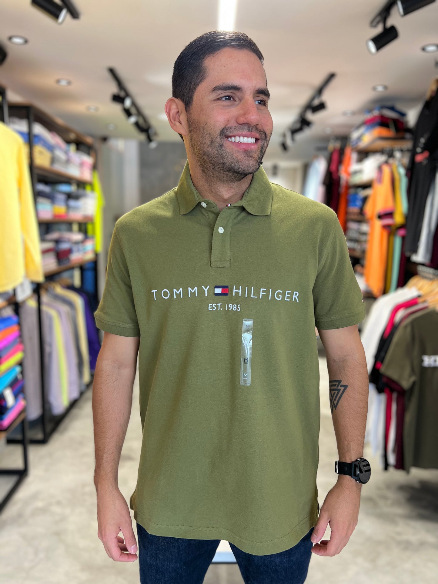 Polo Tommy Hilfiger Hombre Verde