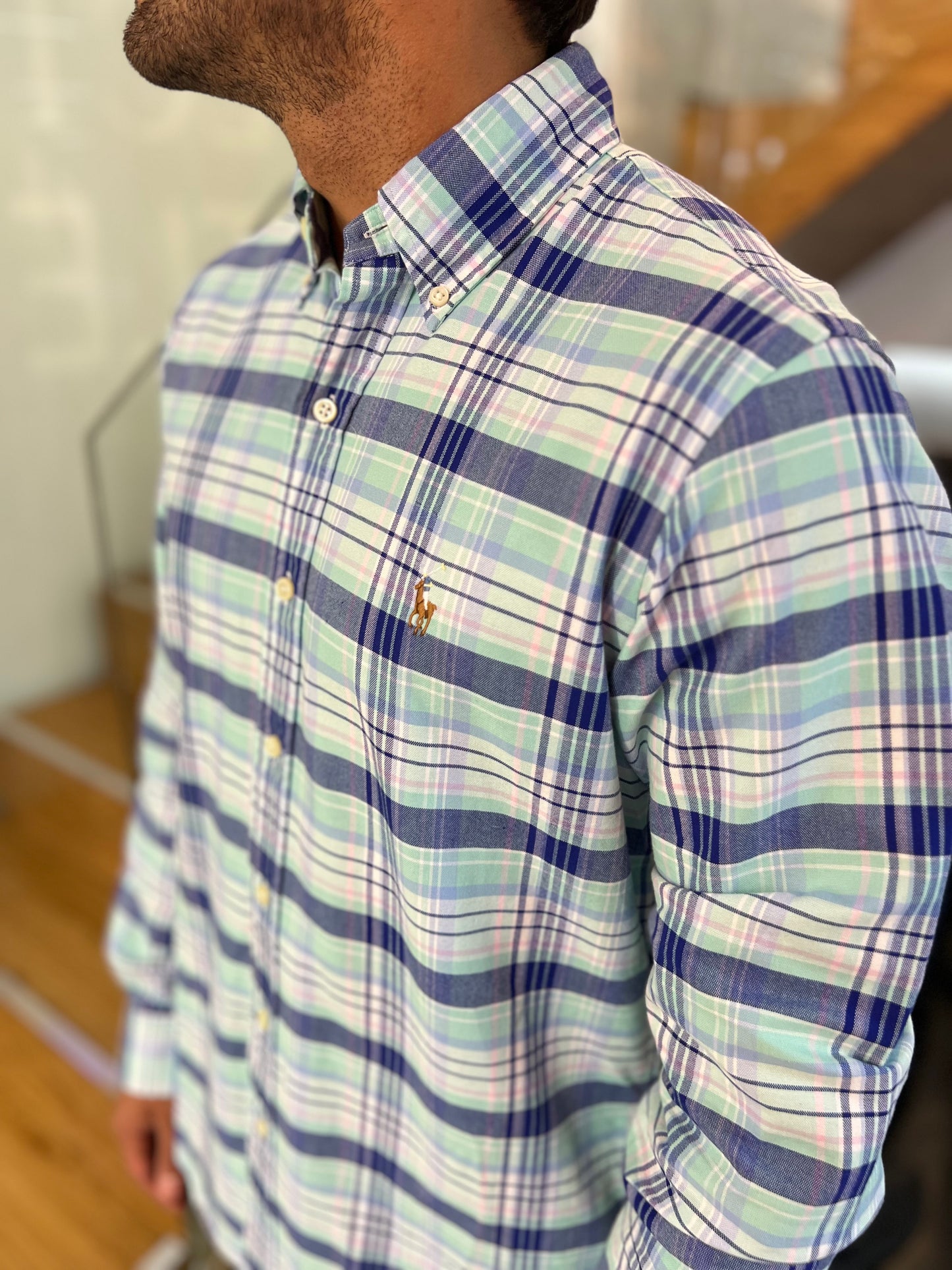 Camisa Polo R.L hombre Oxford