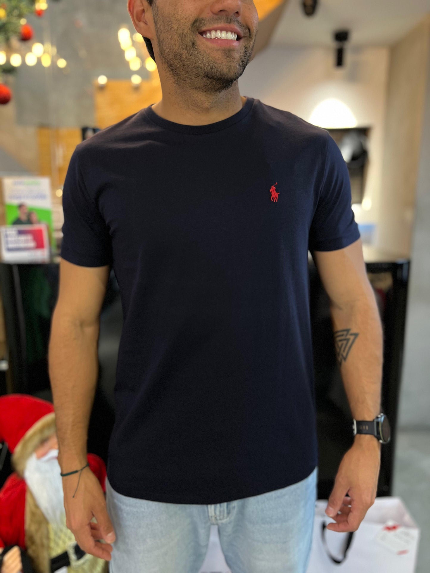 Camiseta Polo R.L hombre Algodón Azul