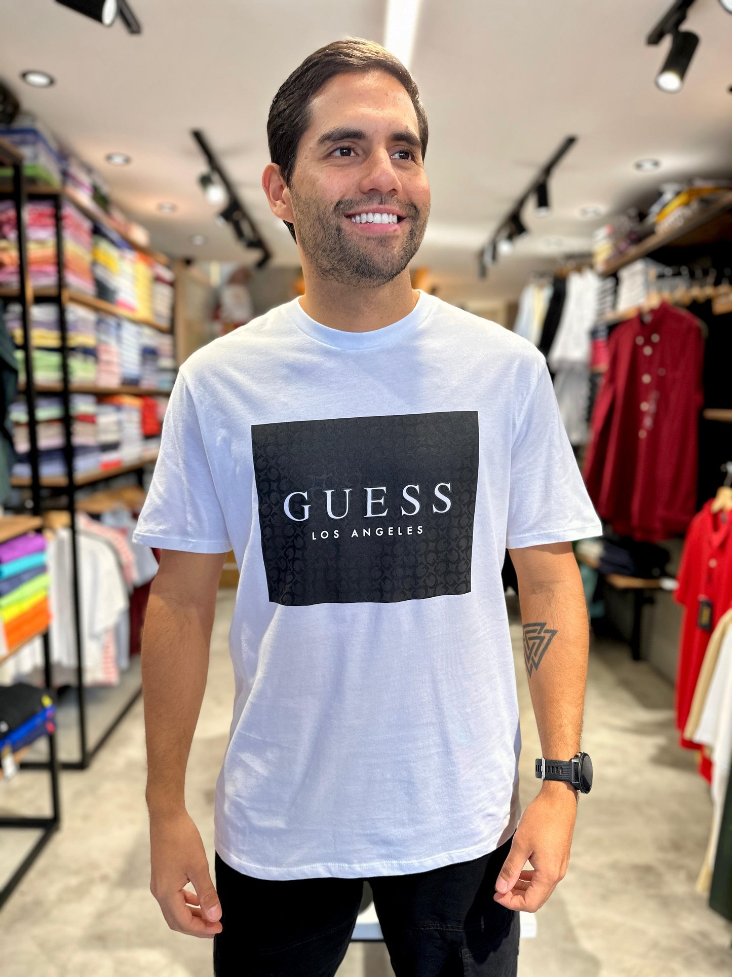 Camiseta Guess Hombre Blanco