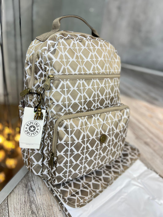 Pañalera Morral Dorada Estampada
