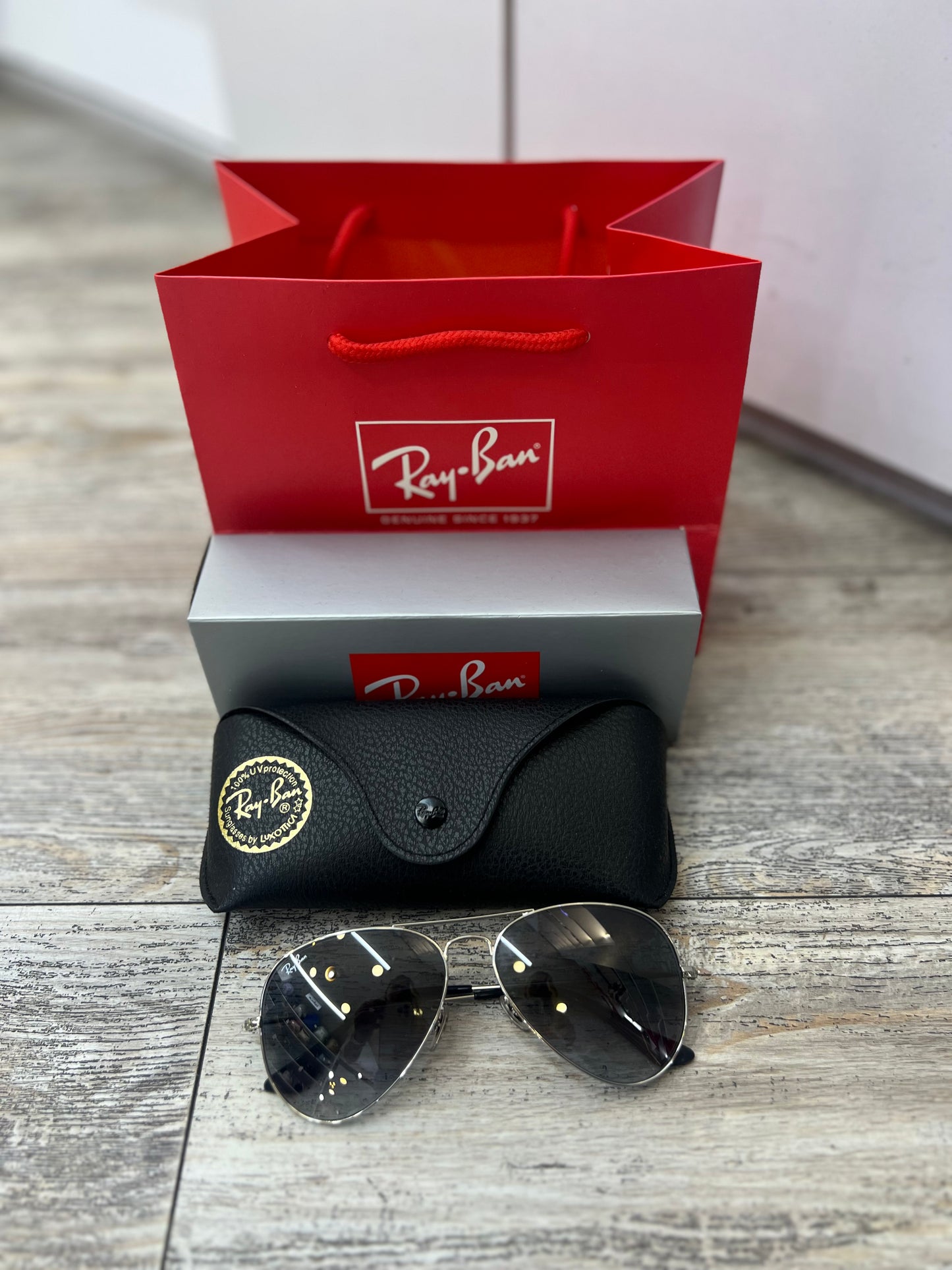 Gafas De Sol Marco Plateado Lente Degrade