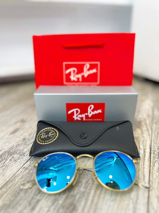 Gafas De Sol Marco Dorado Lente Azul