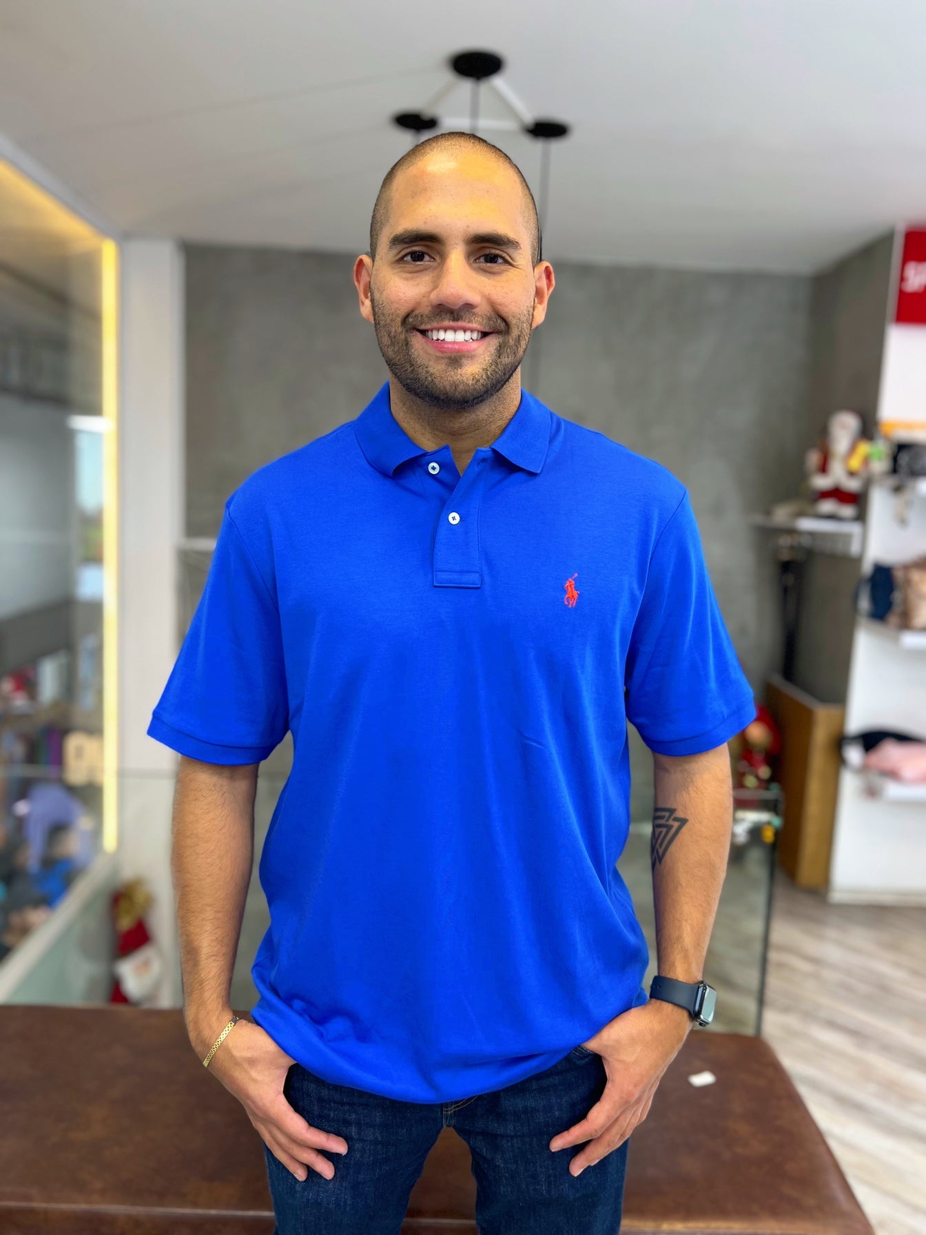 Polo R.L hombre Azul