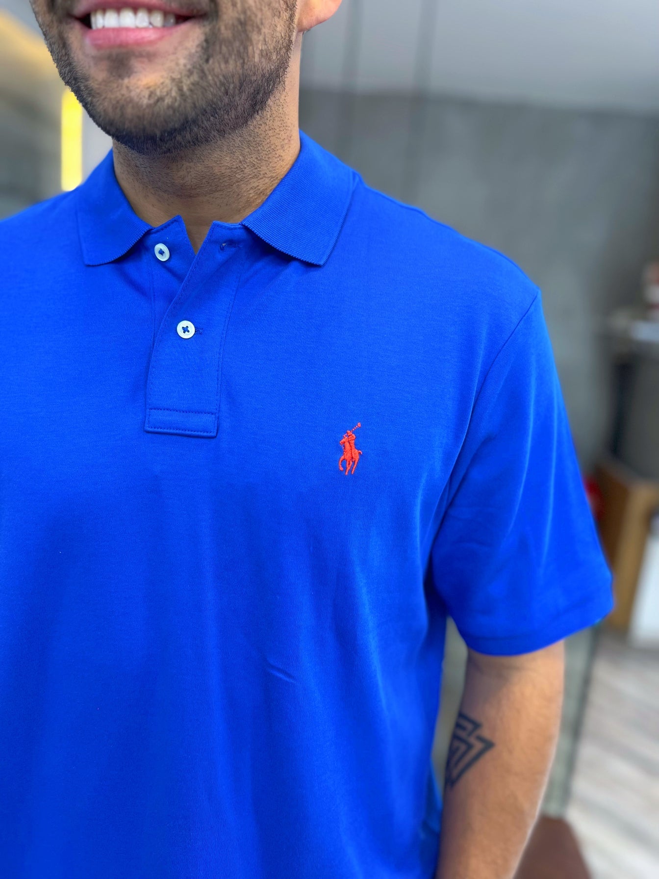Polo R.L hombre Azul