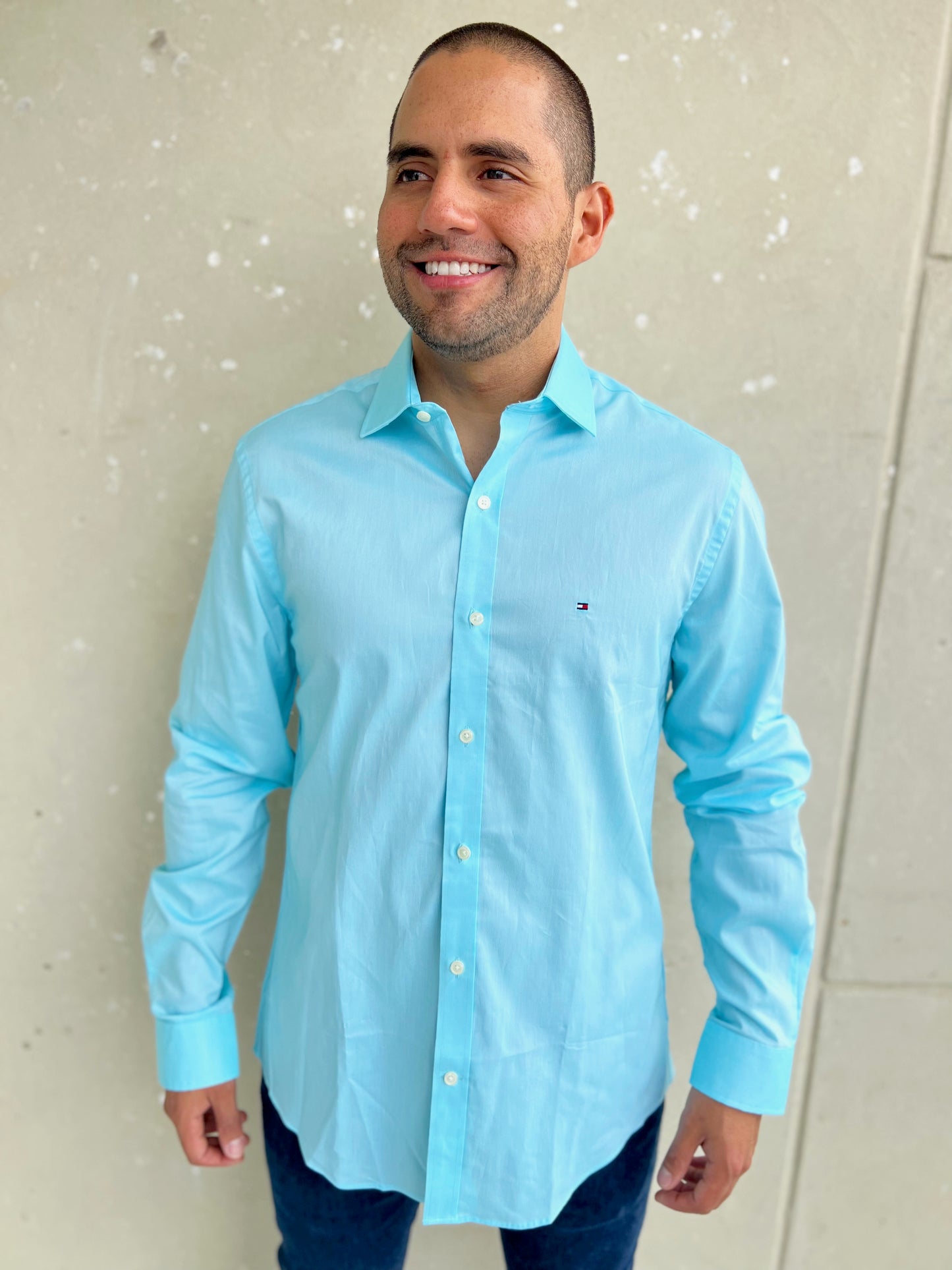 Camisa Tommy Hilfiger Celeste Slim Fit
