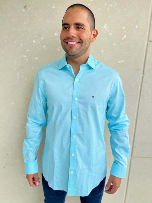 Camisa Tommy Hilfiger Celeste Slim Fit