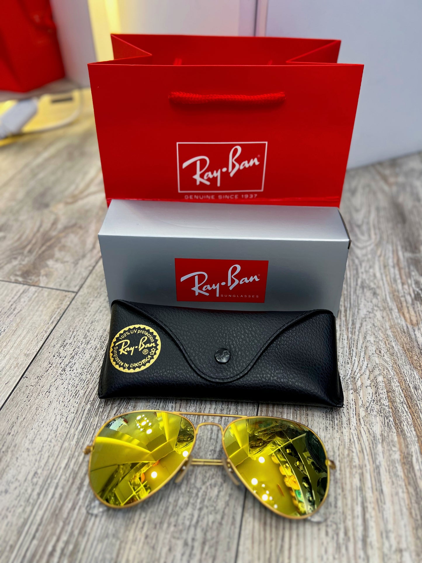 Gafas De Sol Marco Dorado Lente Amarillo