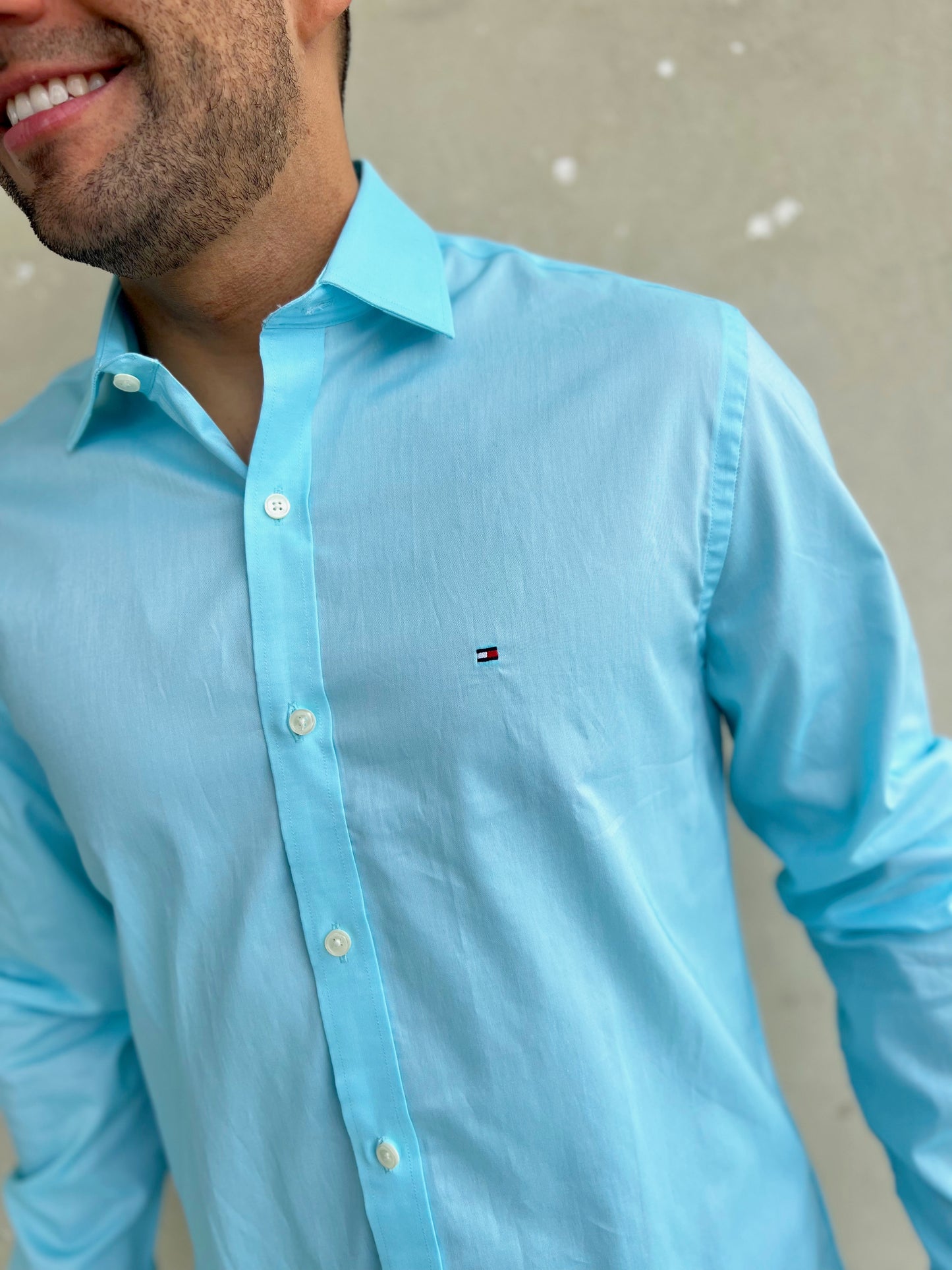 Camisa Tommy Hilfiger Celeste Slim Fit