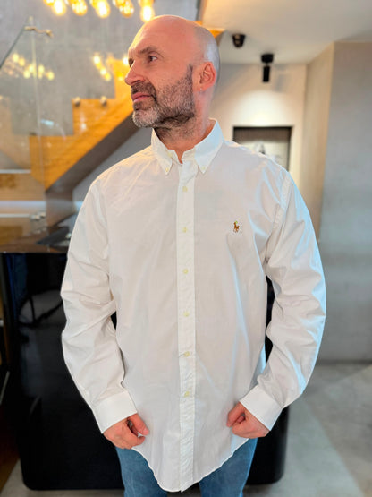 Camisa Polo R.L hombre Algodón Blanca Caballo Multicolor